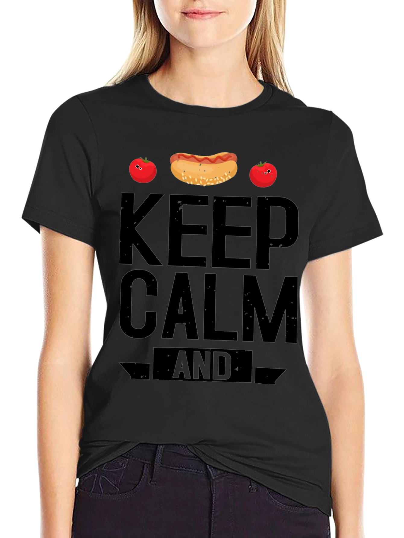 Keep Calm and Hotdog Funny T-Shirt
