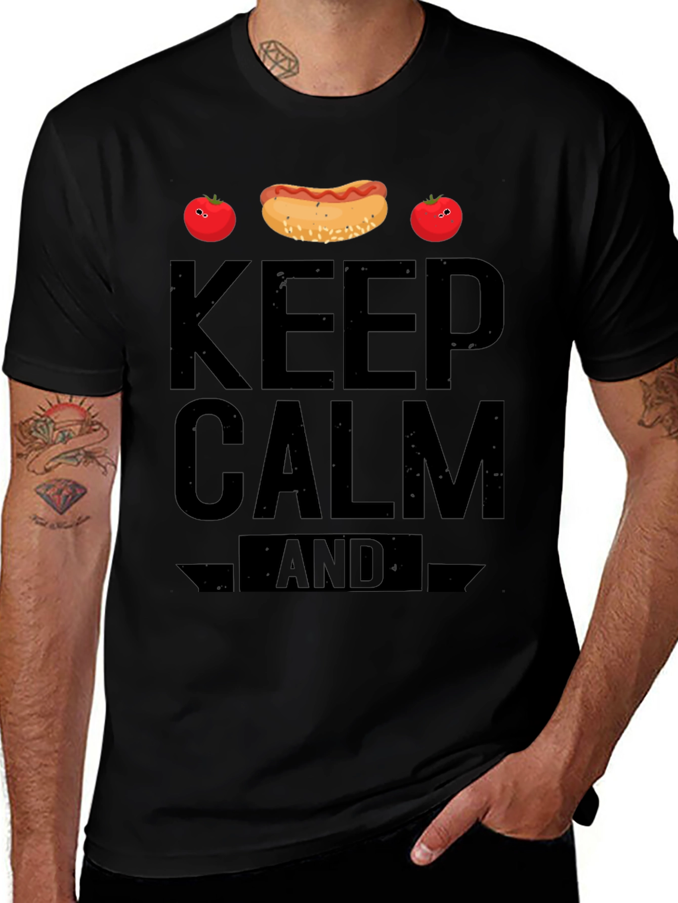 Keep Calm and Hotdog Funny T-Shirt