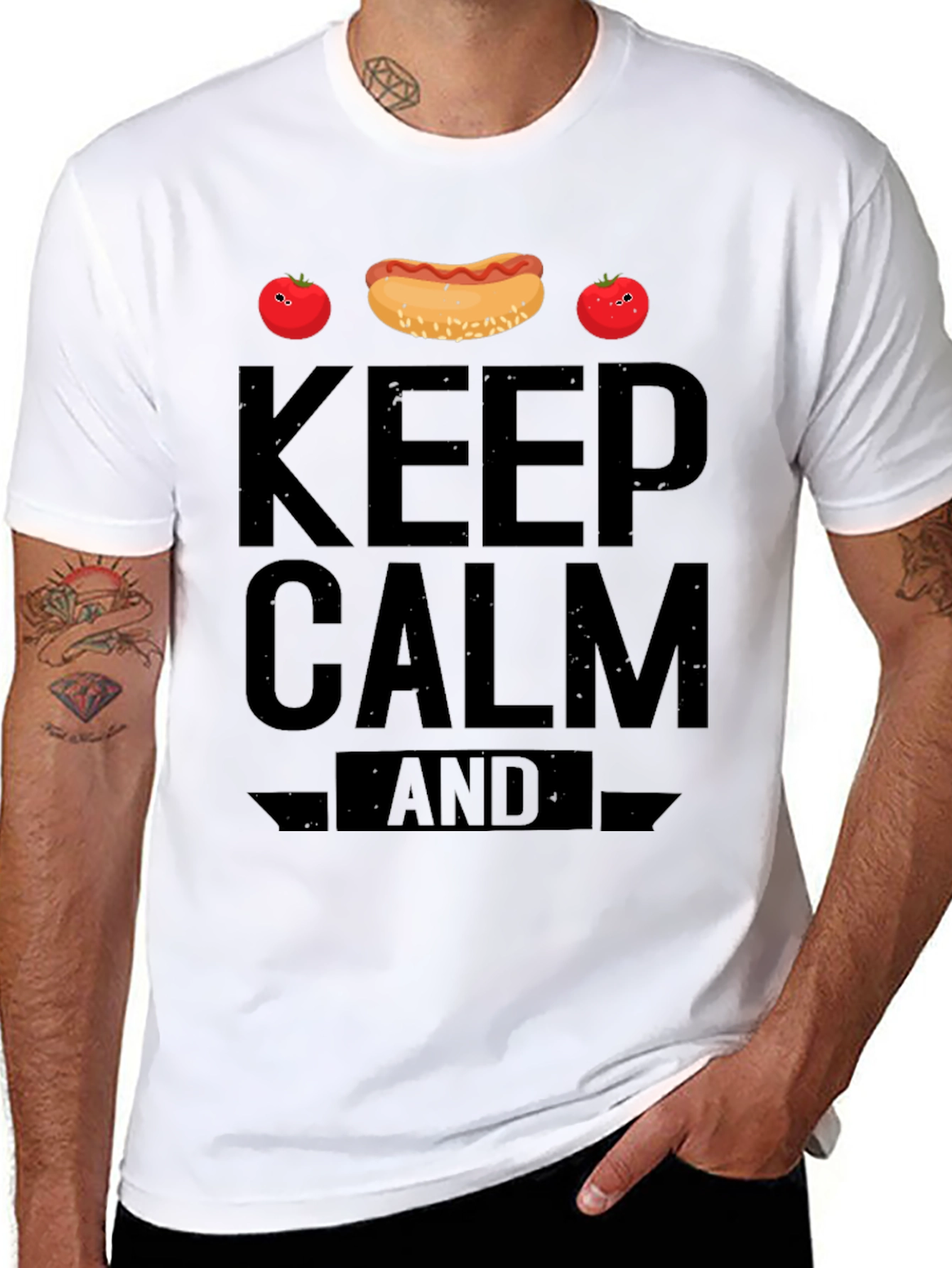 Keep Calm and Hotdog Funny T-Shirt