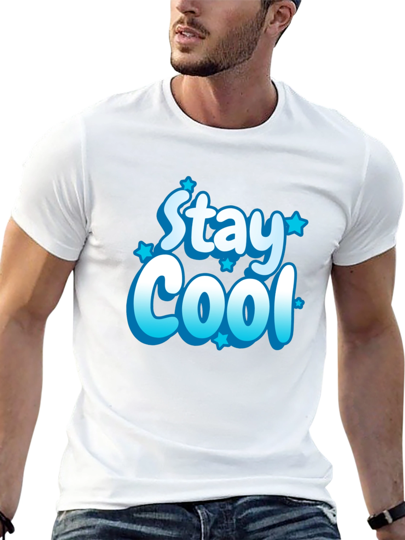 Stay Cool Graphic Tee - Mens Black T-Shirt