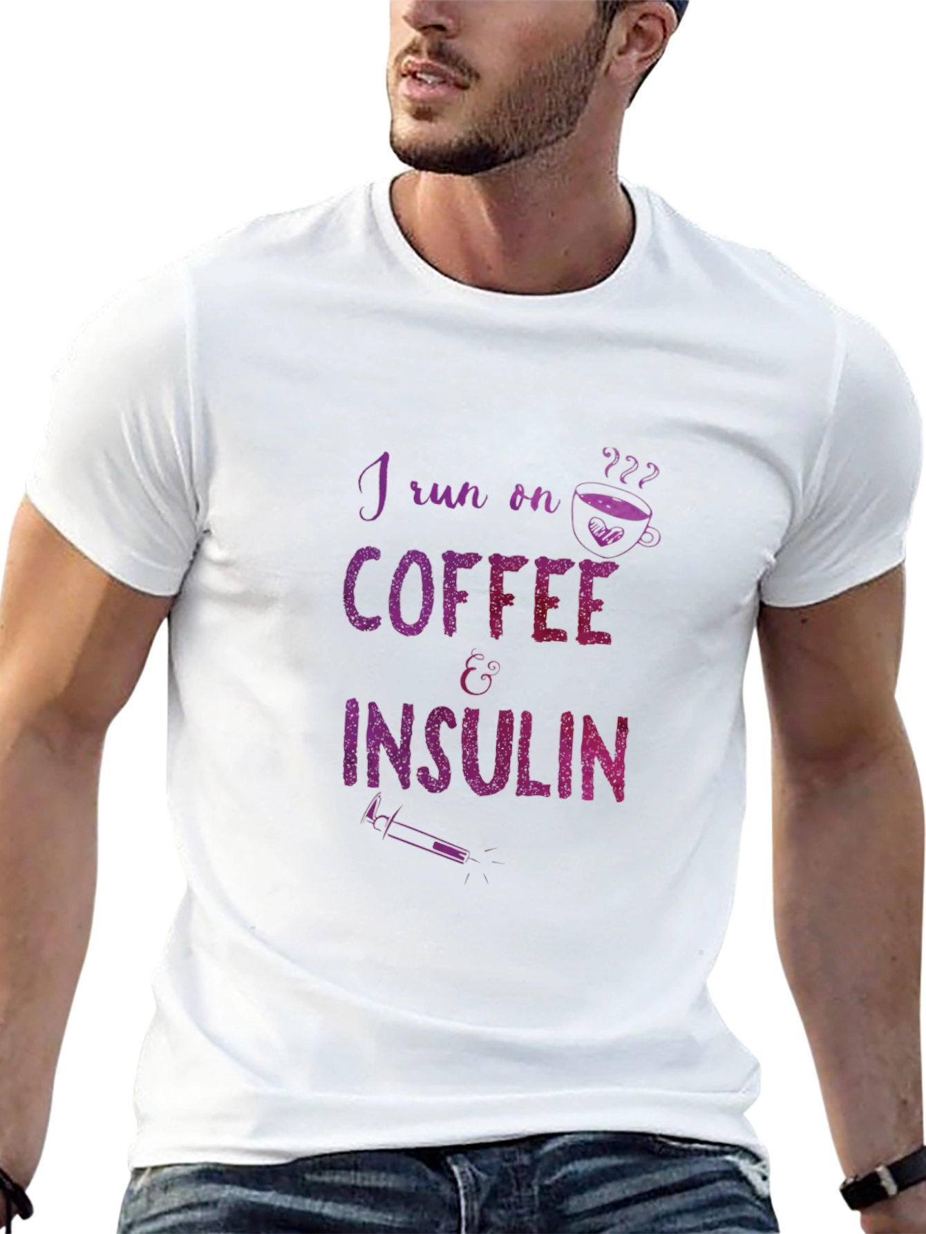 I Run on Coffee & Insulin Graphic Tee