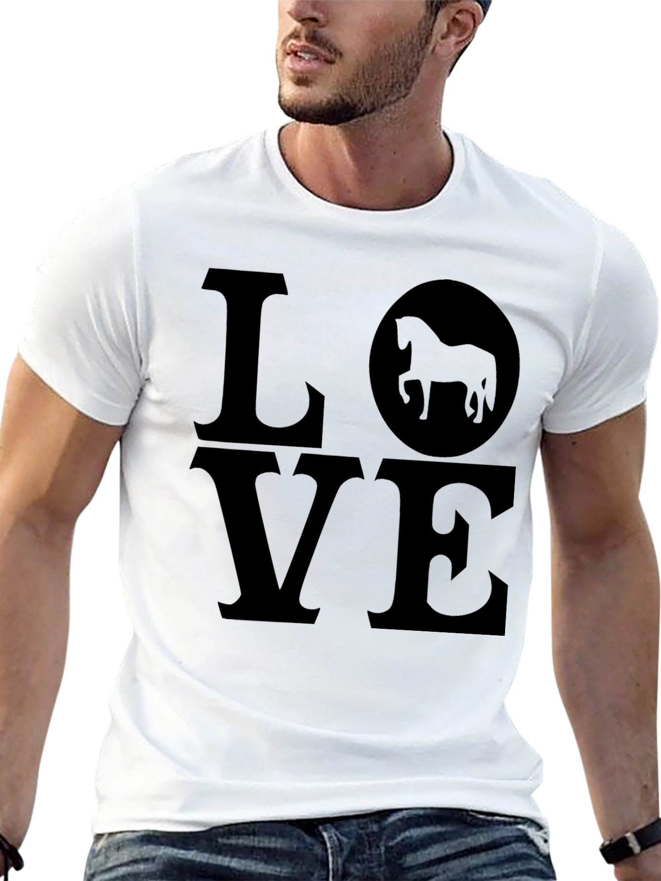 Love Horses Black T-Shirt