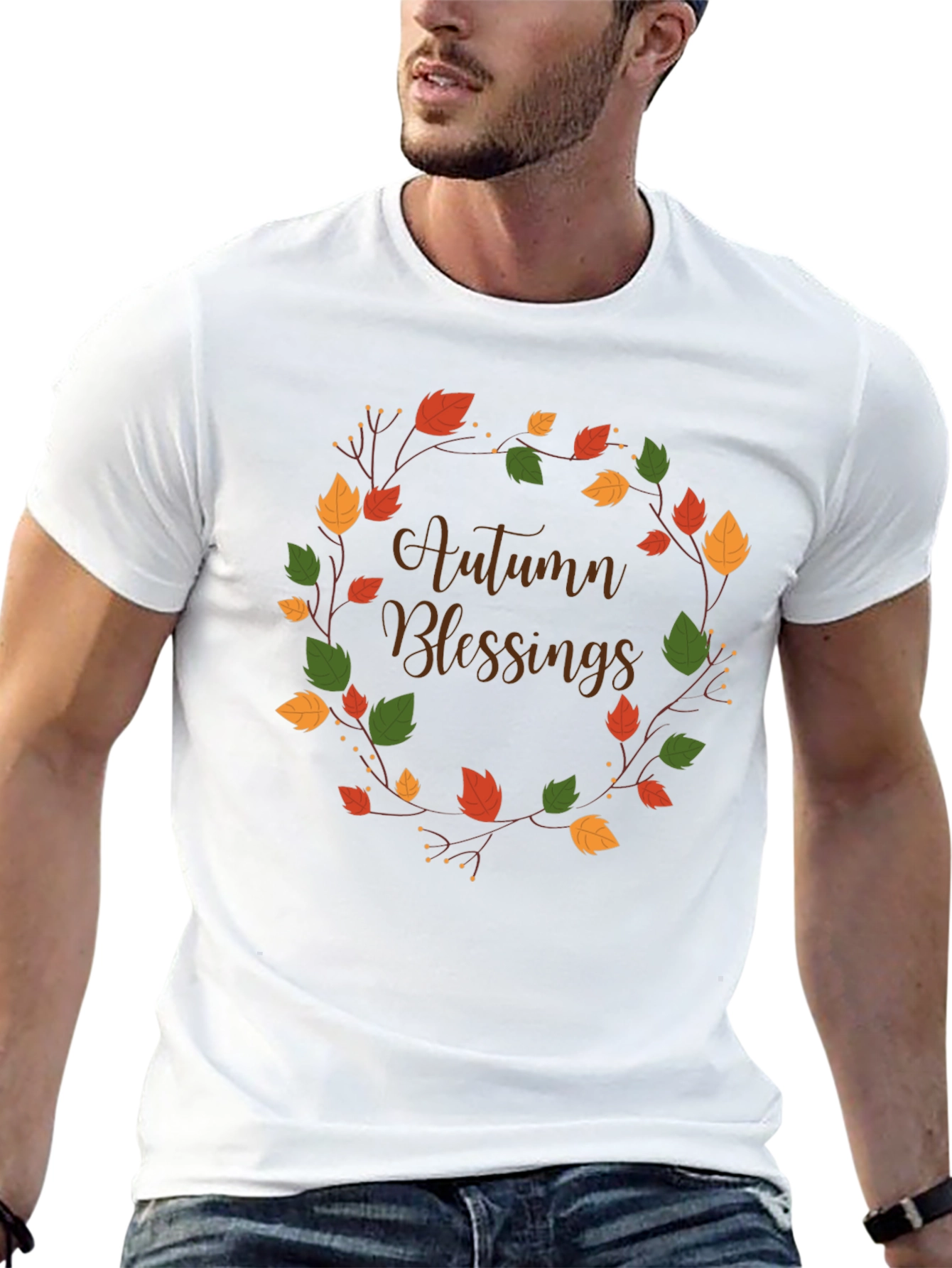 Autumn Blessings Black T-Shirt