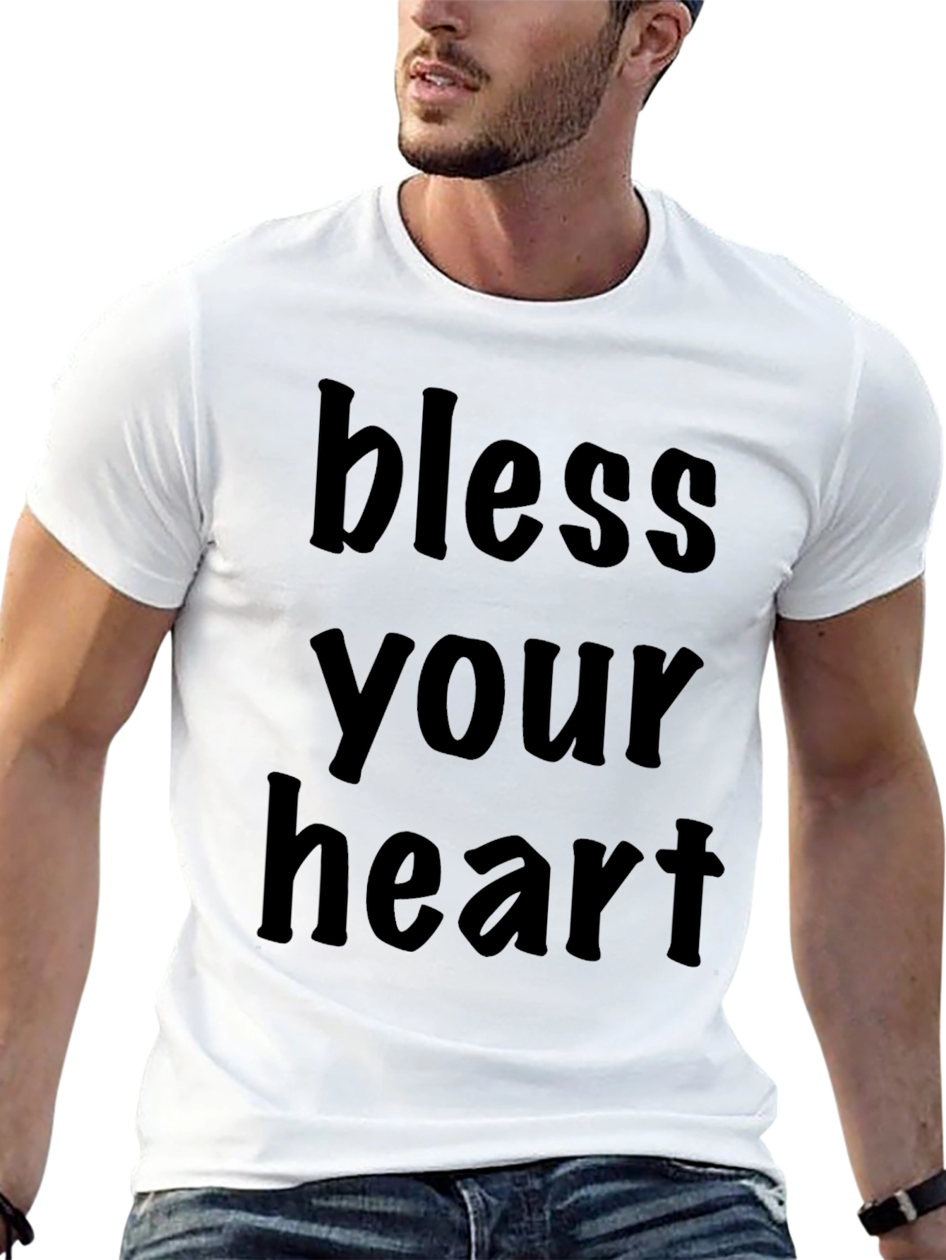 Bless Your Heart Black Graphic T-Shirt