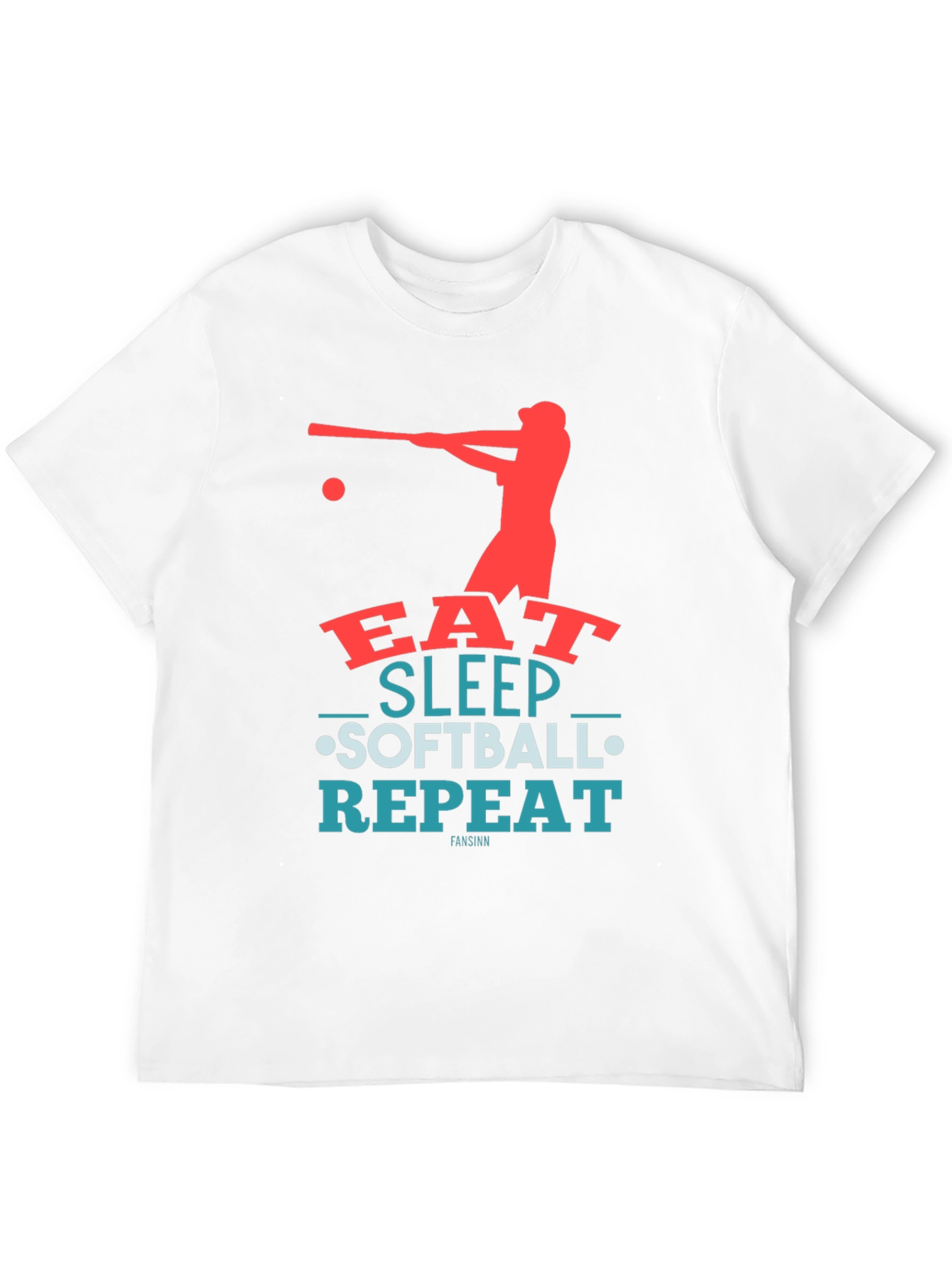 Eat Sleep Softball Repeat Graphic Tee