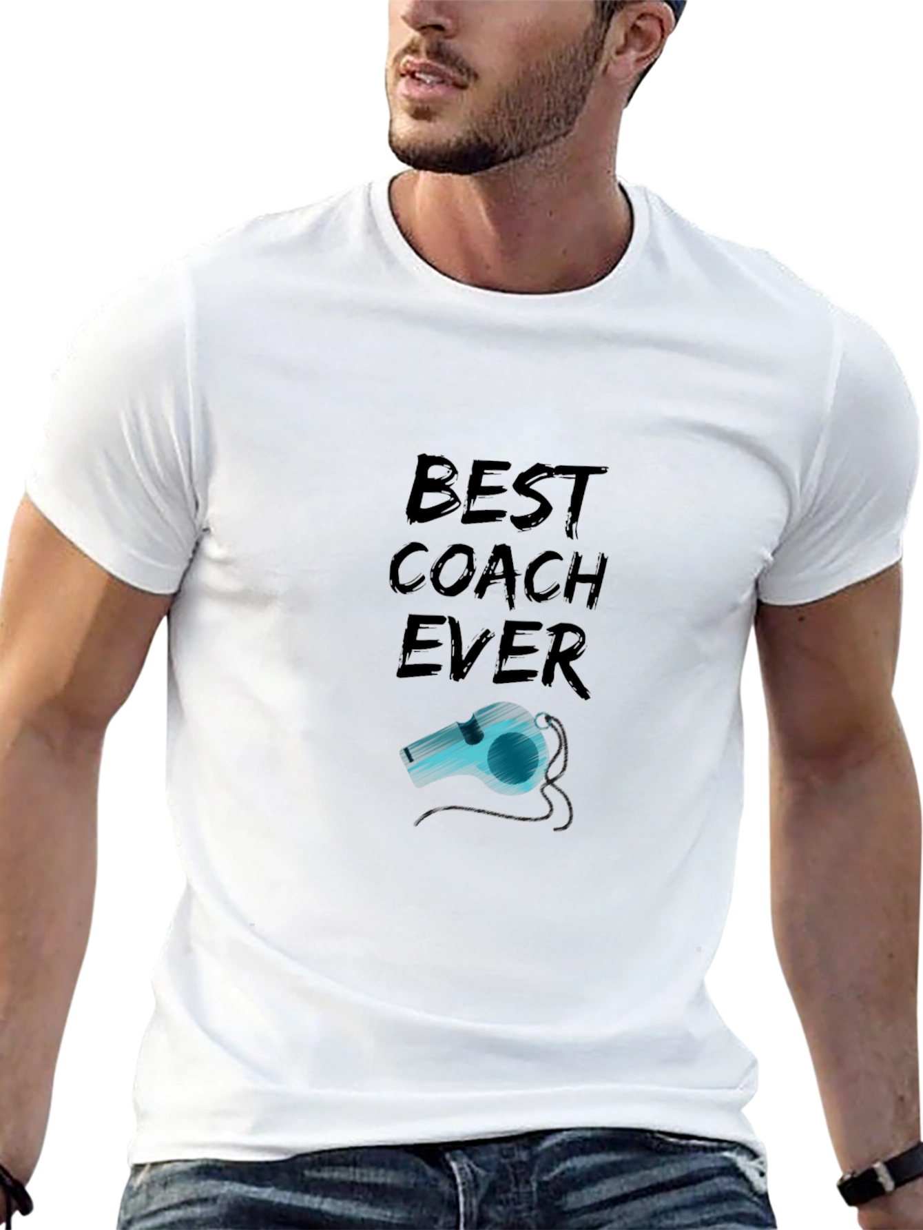 Best Coach Ever T-Shirt - Whistle Graphic Tee