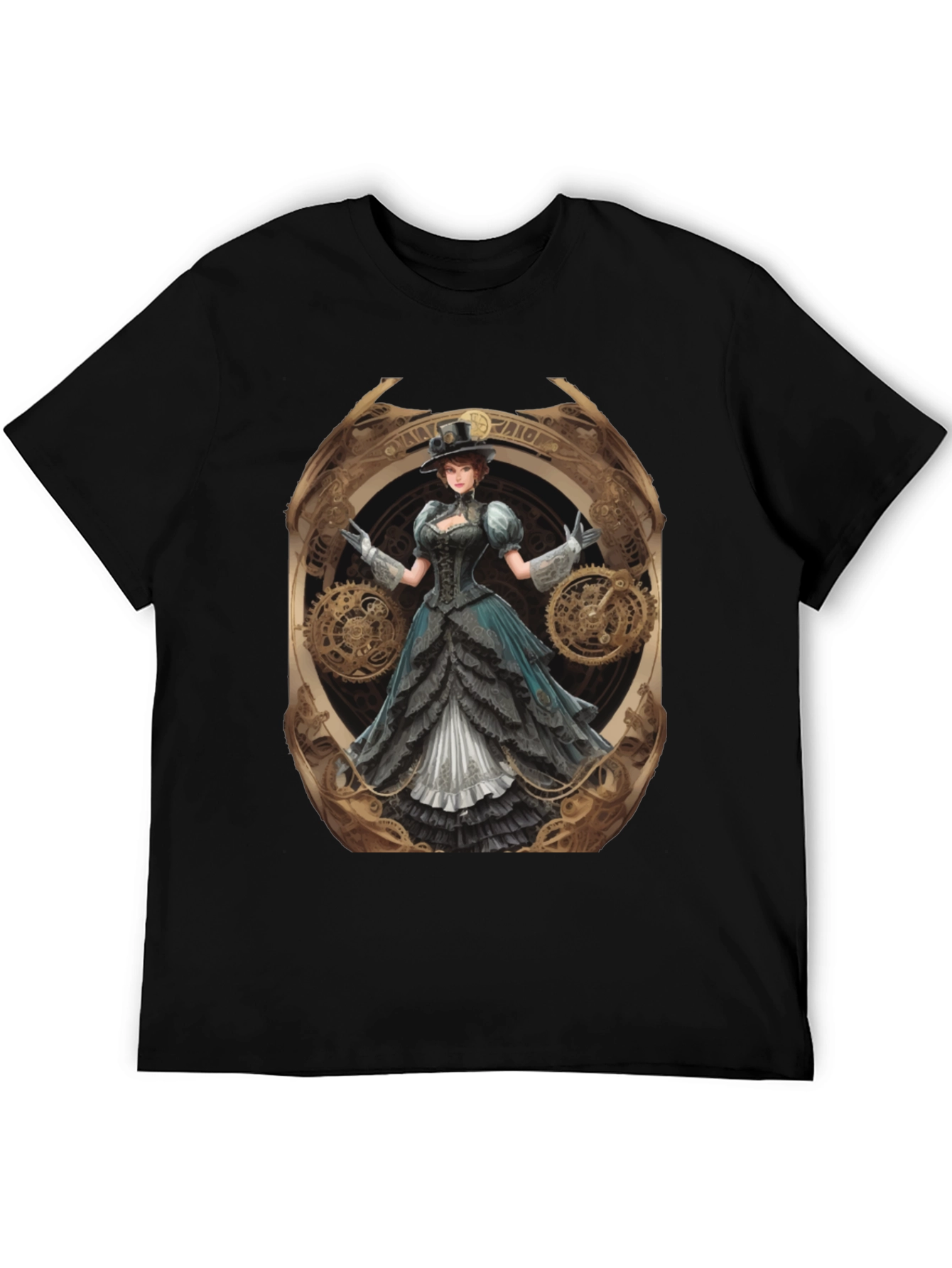 Steampunk Lady Graphic Tee - Unique Design