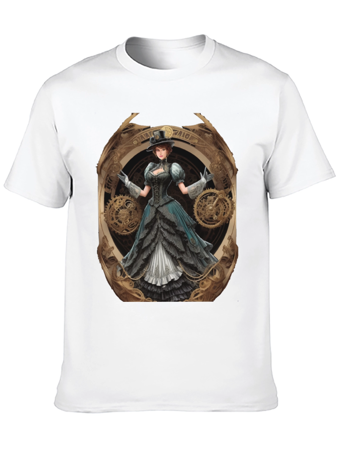 Steampunk Lady Graphic Tee - Unique Design