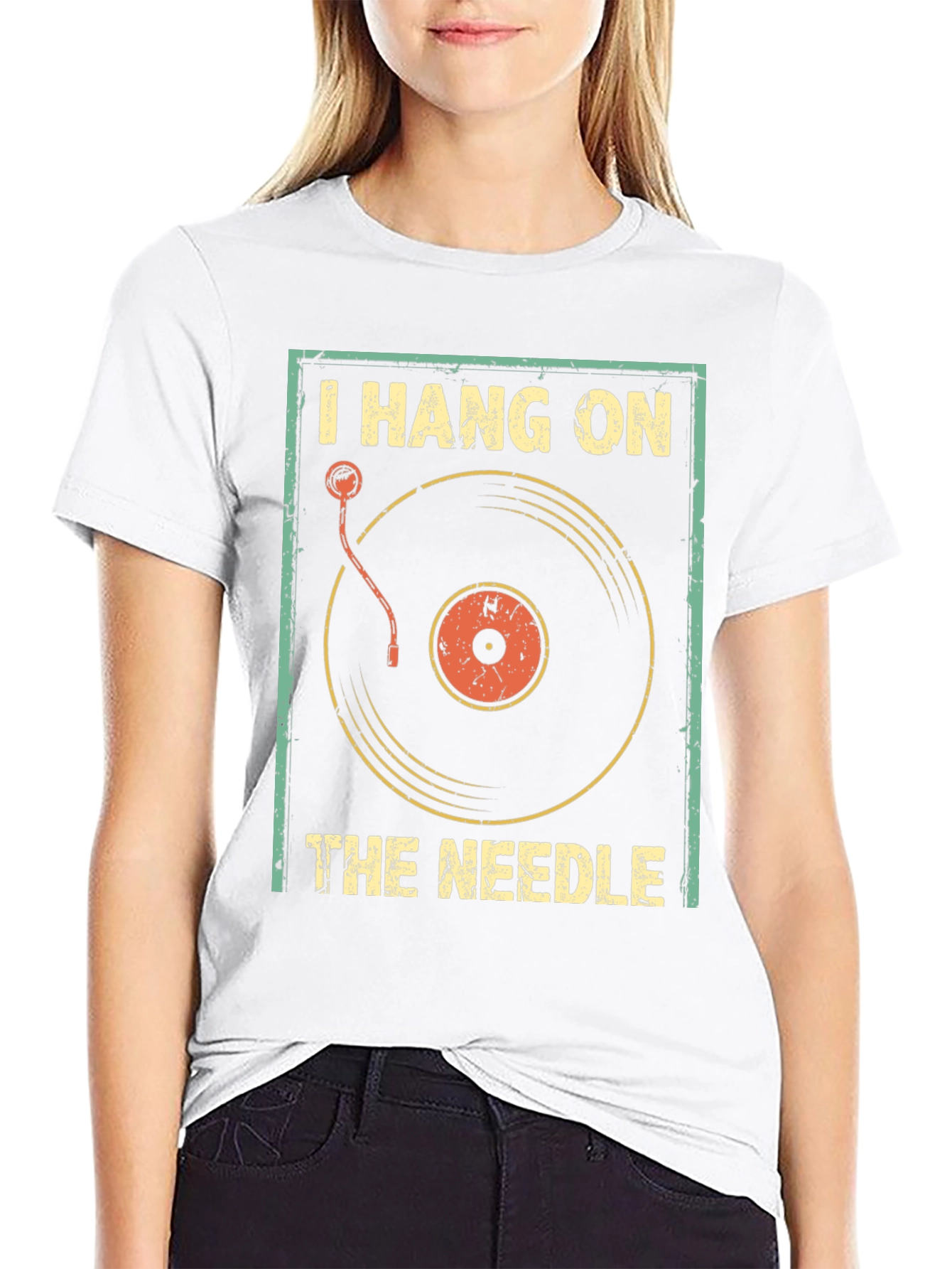 I Hang On The Needle Retro DJ T-Shirt