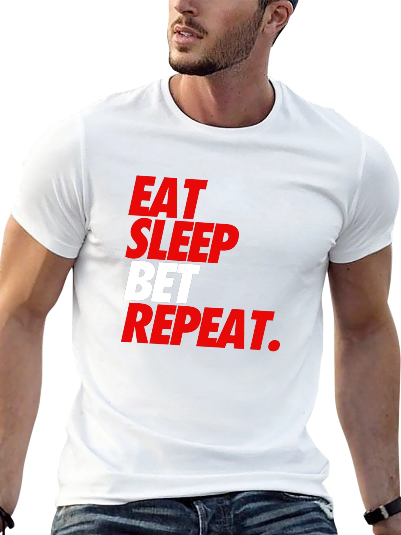 Eat Sleep Bet Repeat Graphic Tee