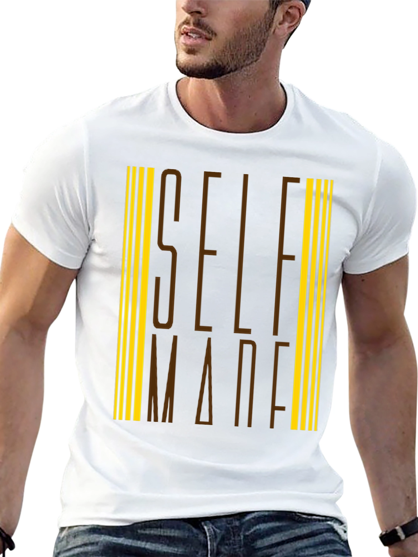 Self Made Graphic Tee - Black Cotton Blend