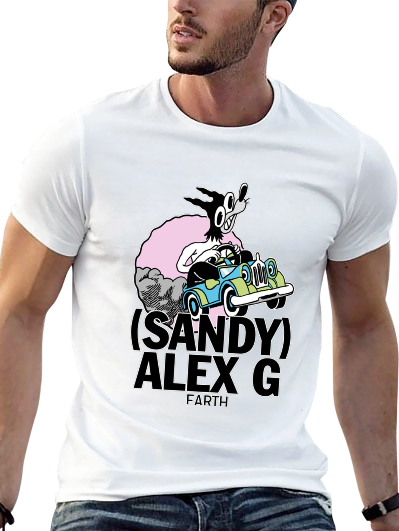 Sandy Alex G Cartoon Graphic Tee - Black