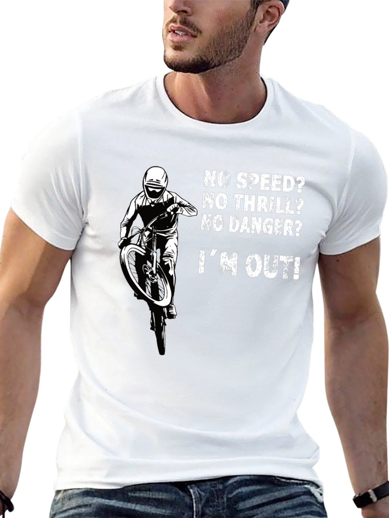 No Speed No Thrill Biker T-Shirt