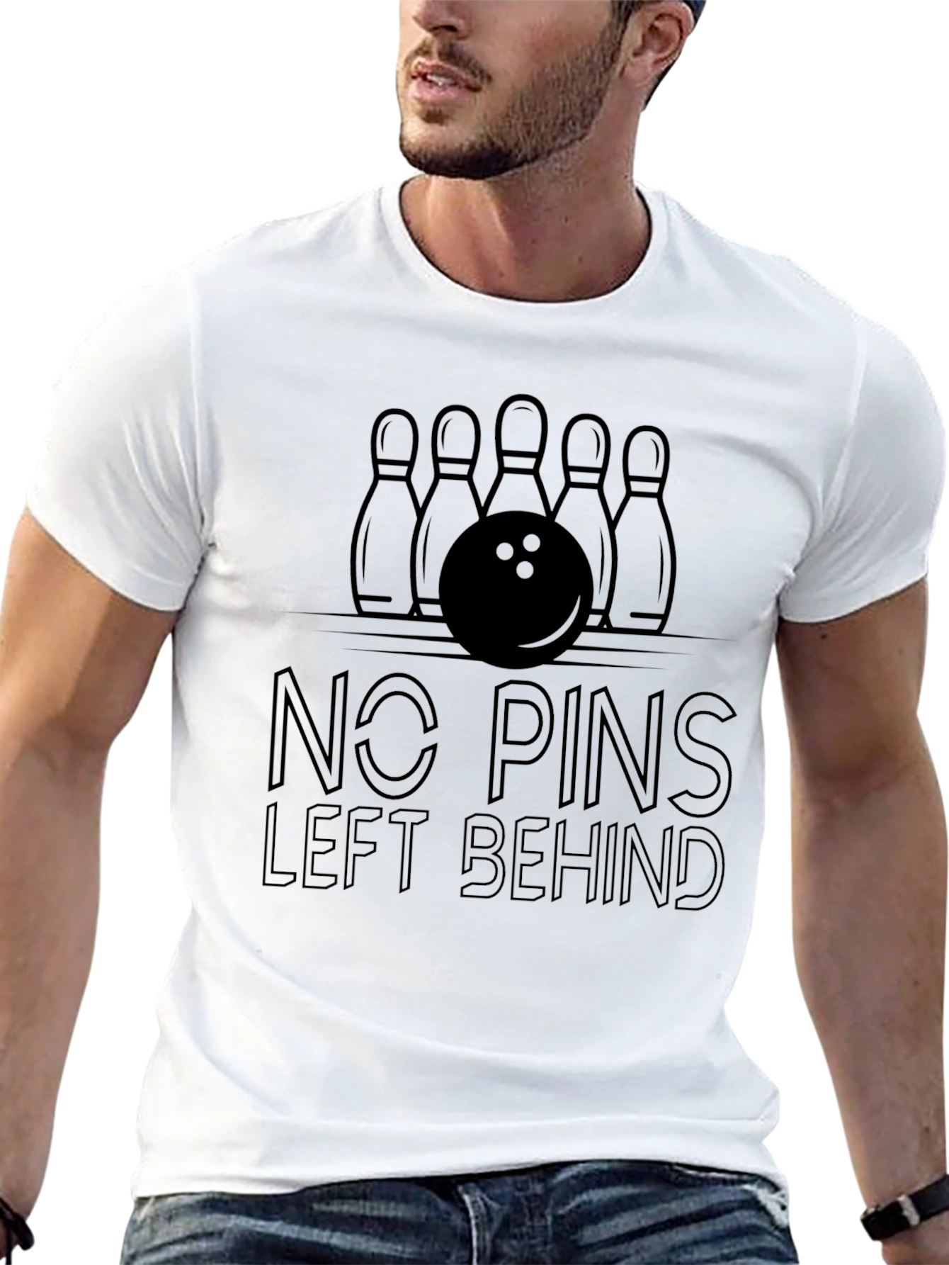 No Pins Left Behind Bowling T-Shirt