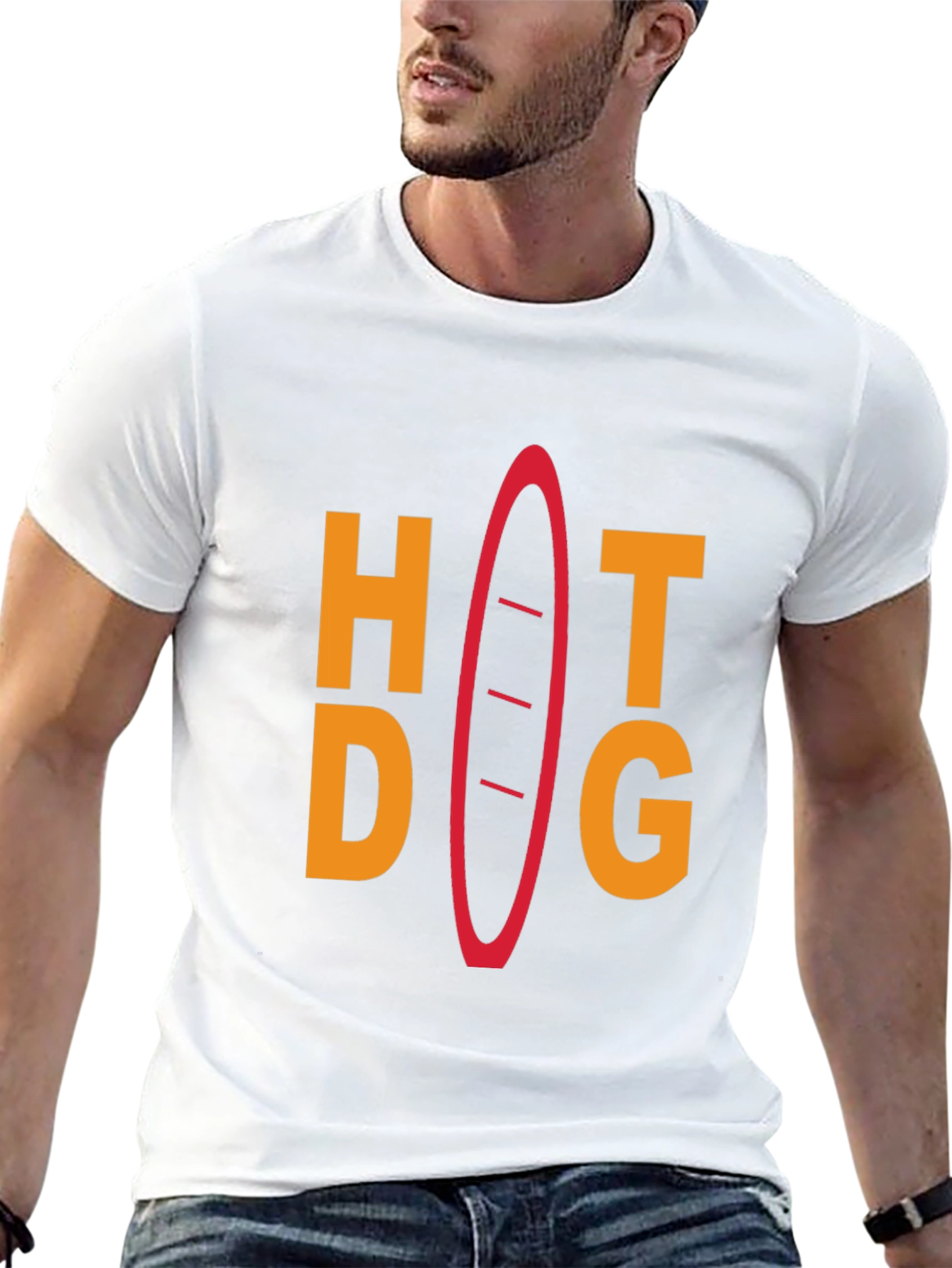 Hot Dog Graphic Tee - Unisex Black T-Shirt
