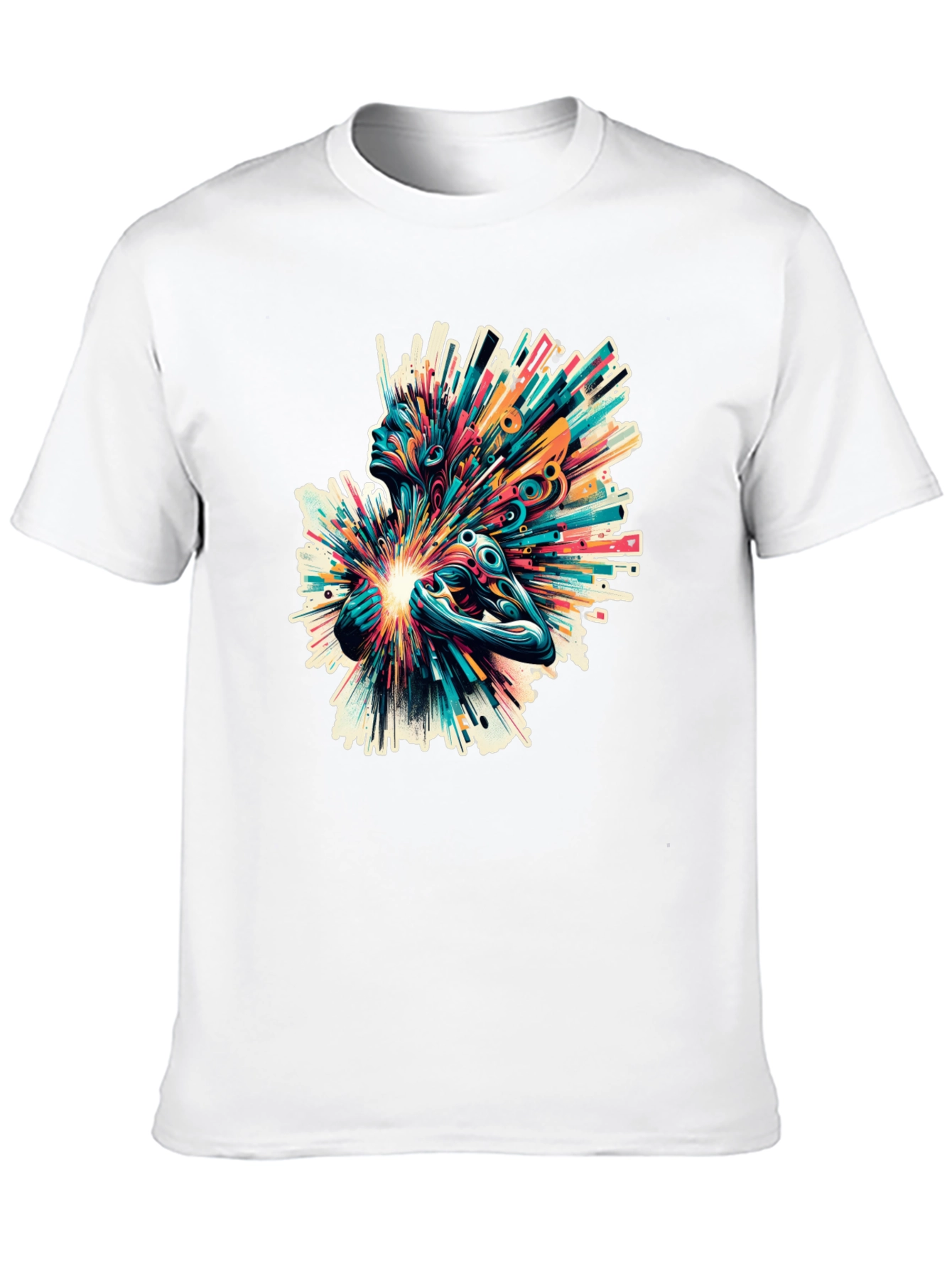 Abstract Art Graphic Tee - Black T-Shirt