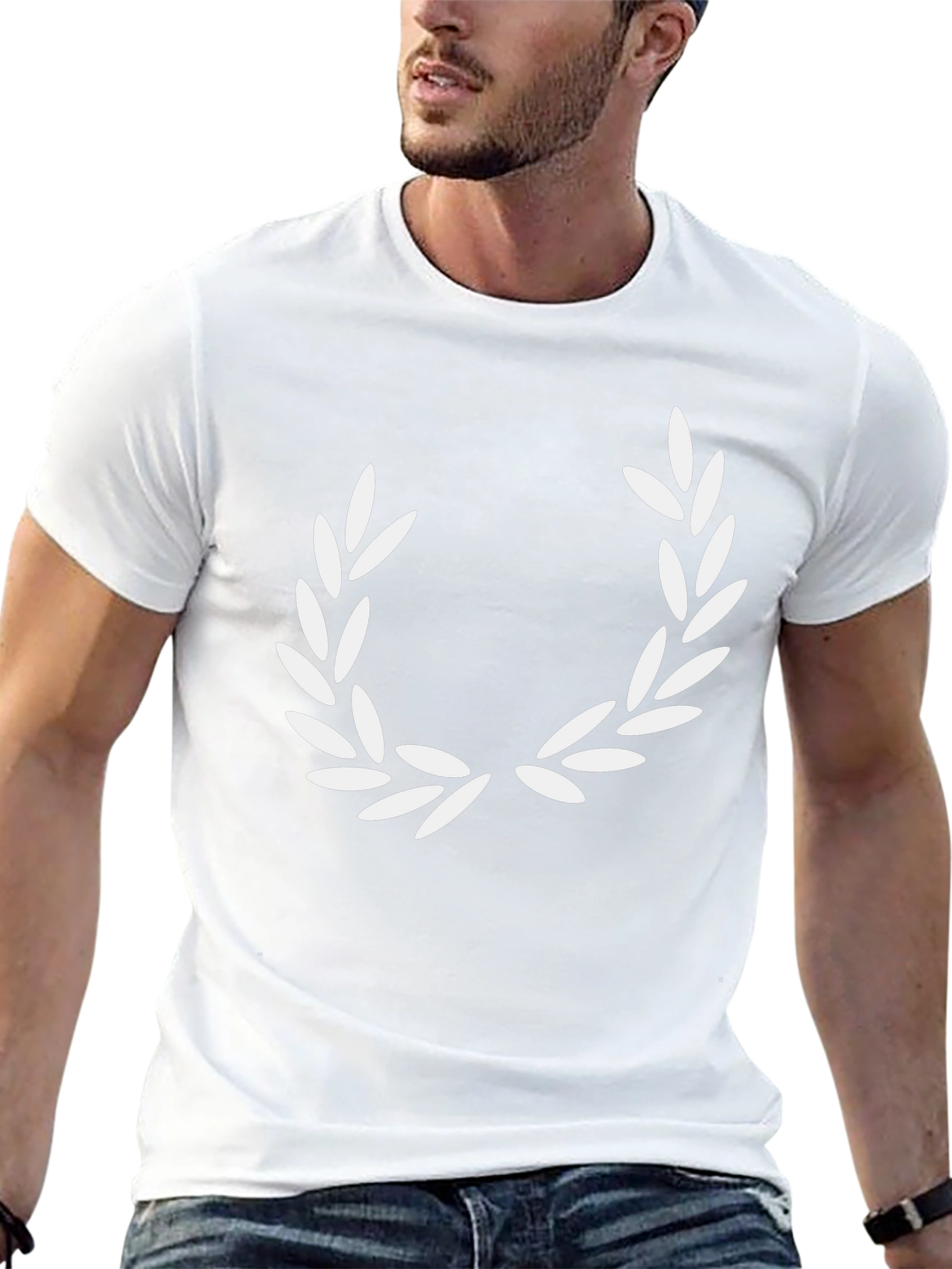 Laurel Wreath Graphic Black T-Shirt