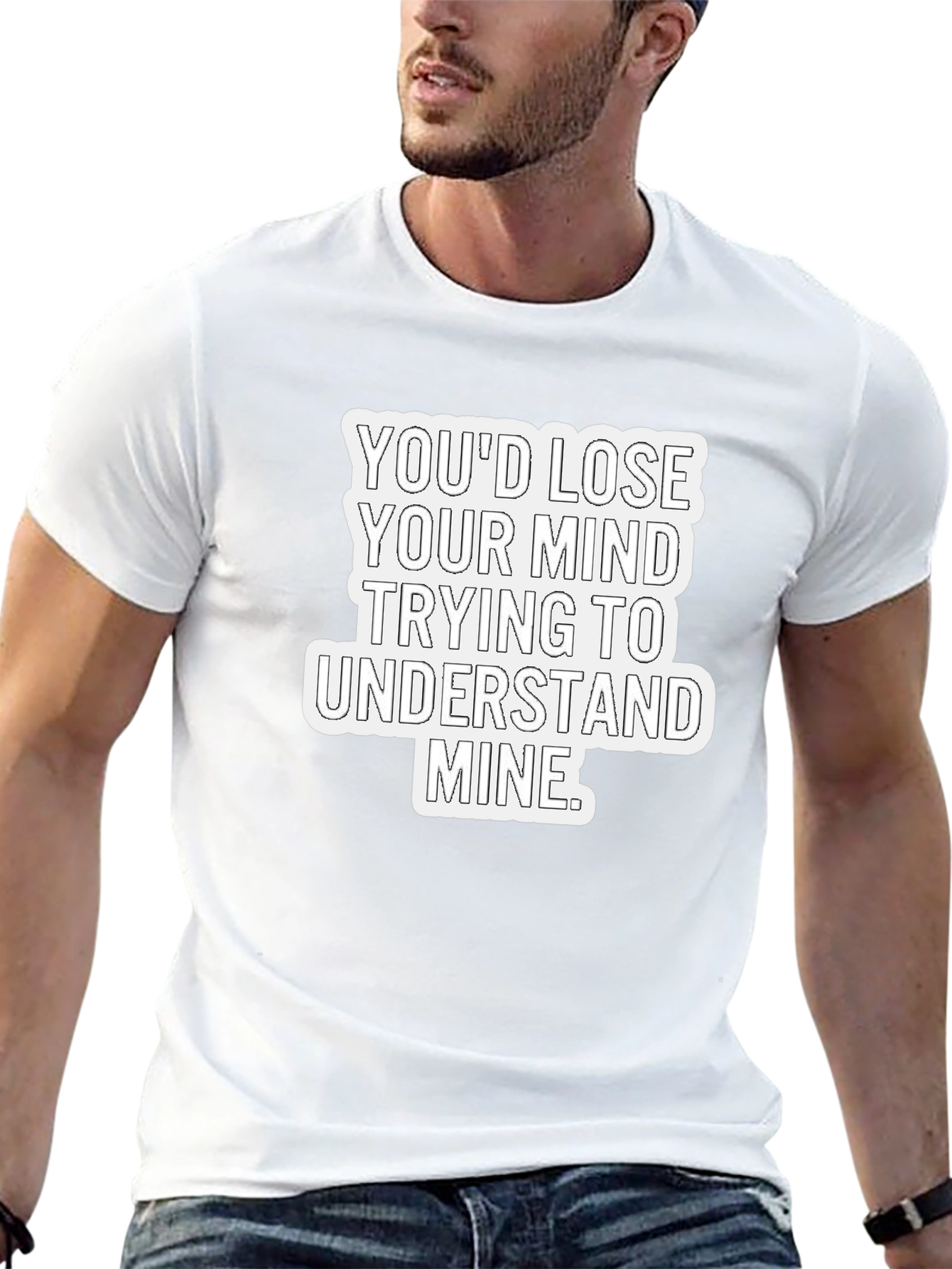 Lose Your Mind Mens Black Graphic Tee