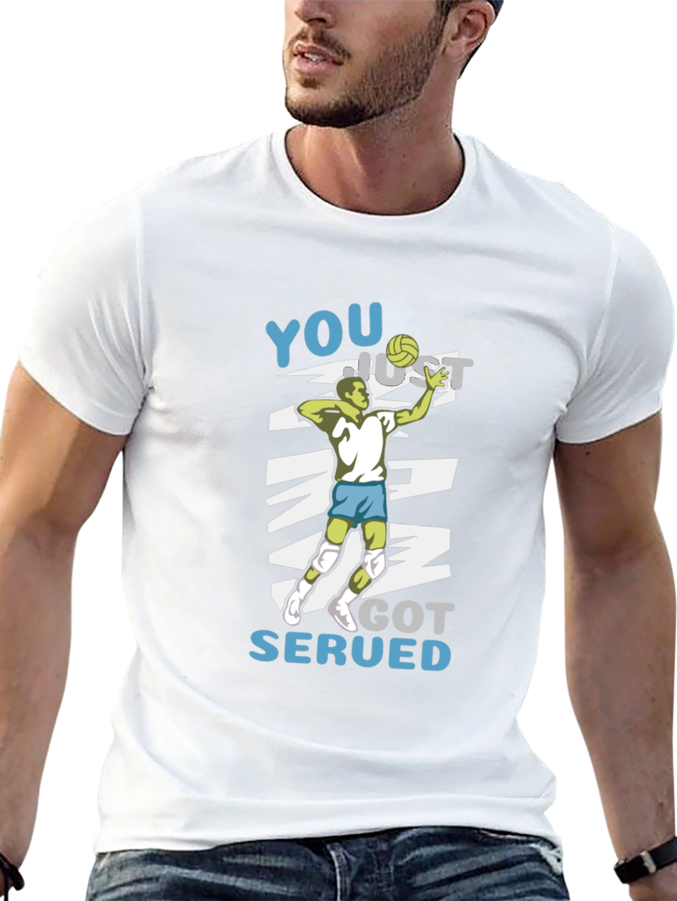 Volleyball Graphic T-Shirt - You Just Got Served