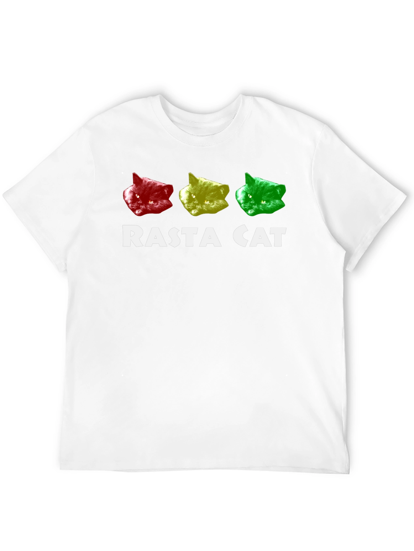 Rasta Cat Graphic Tee - Reggae Style T-Shirt