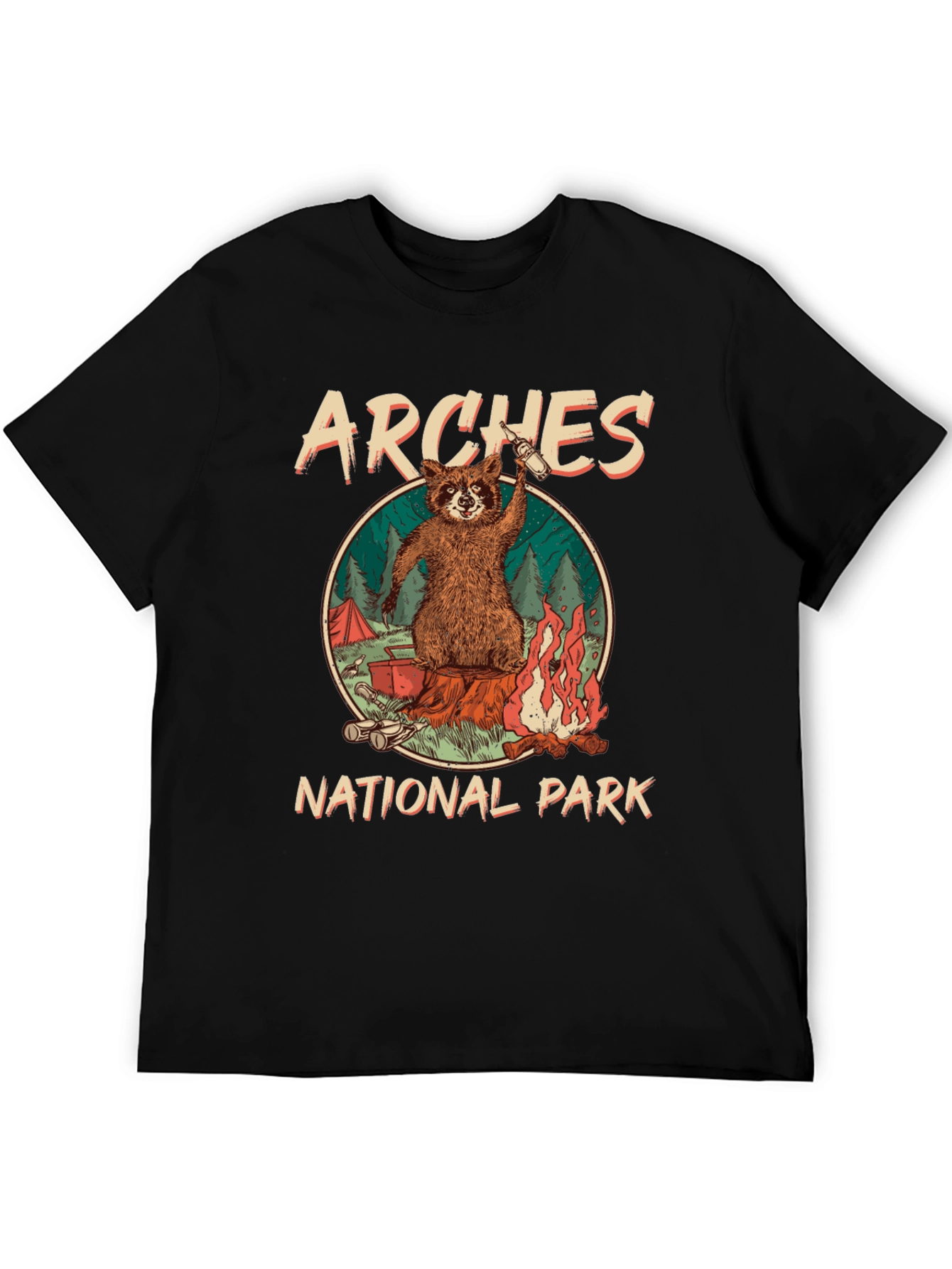 Arches National Park Raccoon Graphic T-Shirt