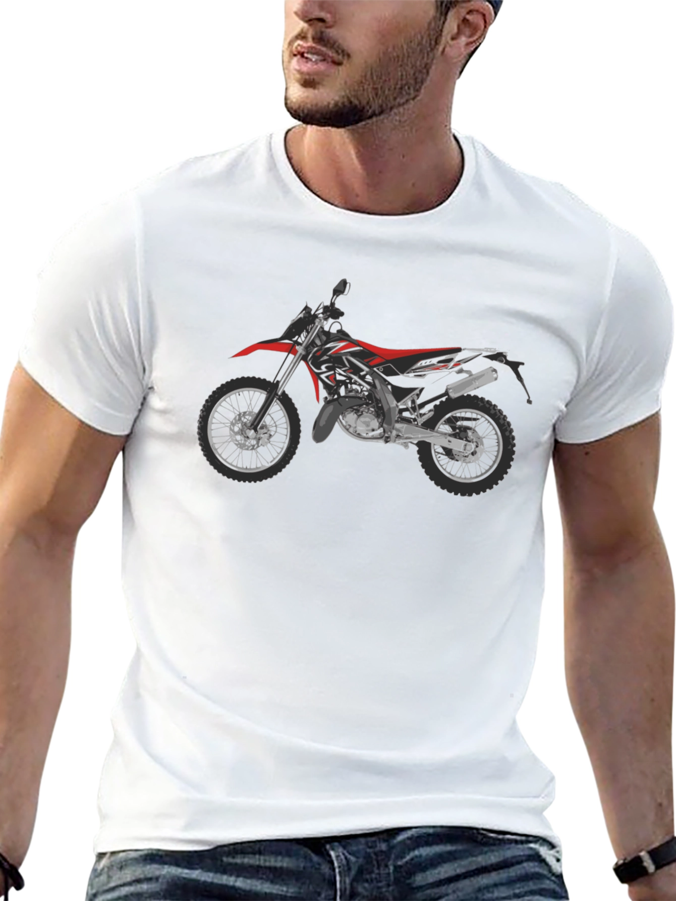 Motorcycle Graphic T-Shirt - Black Cotton Tee