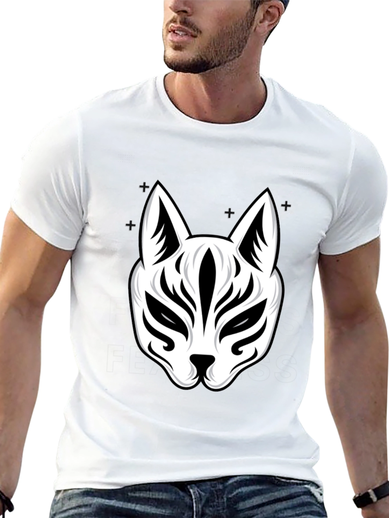 Fox Mask Graphic T-Shirt - Unique Design