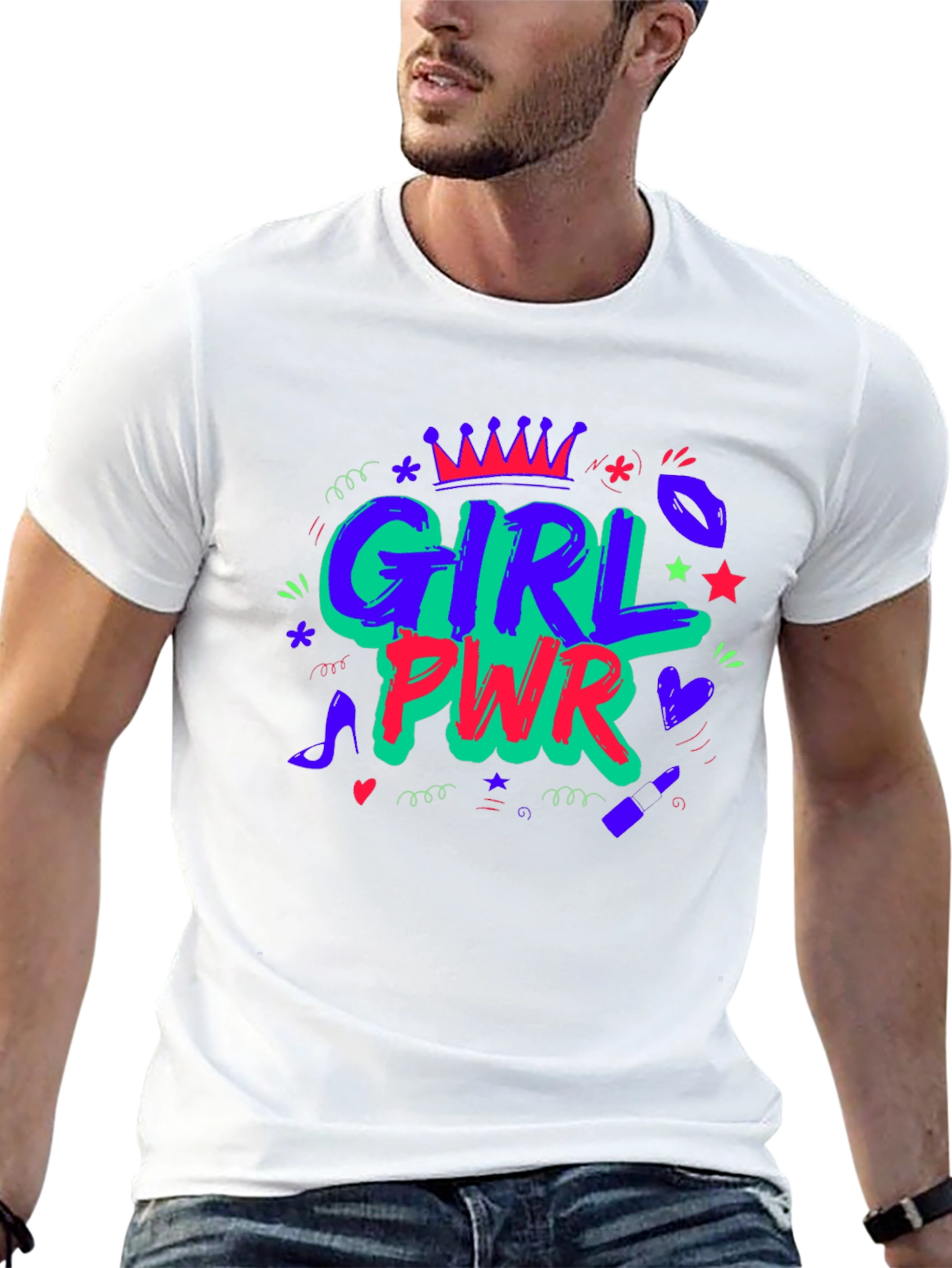 Girl PWR Black Graphic T-Shirt