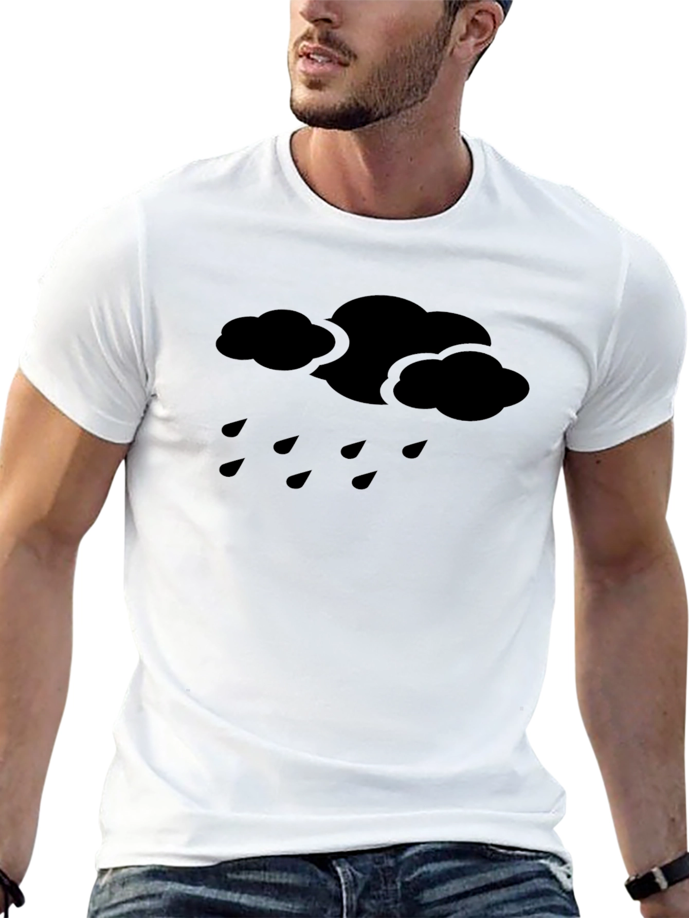 Rain Cloud Graphic Tee - Black