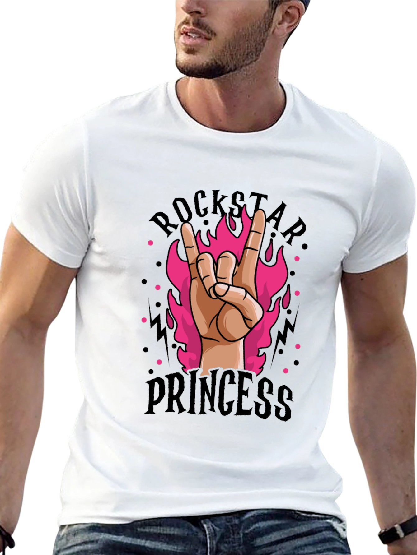 Rockstar Princess Graphic Tee - Black Cotton T-Shirt
