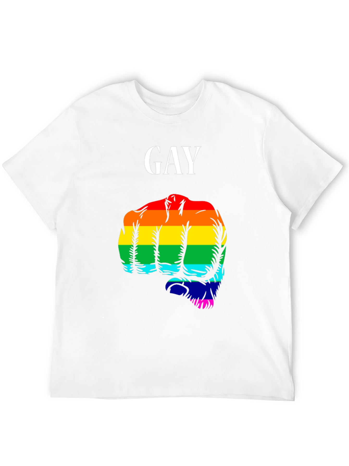 Gay Pride Fist T-Shirt - LGBTQ+ Rainbow Graphic Tee
