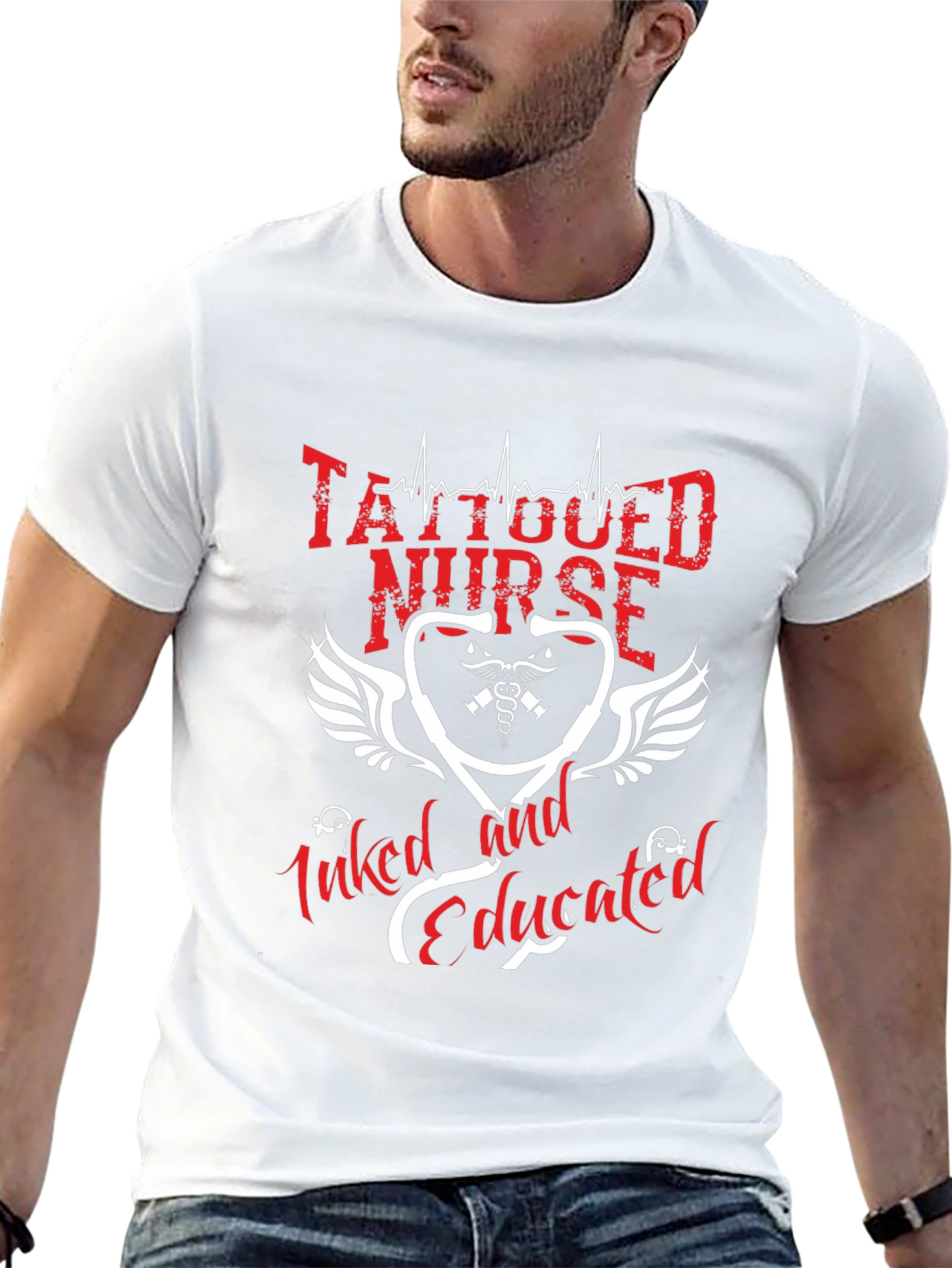 Tattooed Nurse T-Shirt - Inked & Educated Design