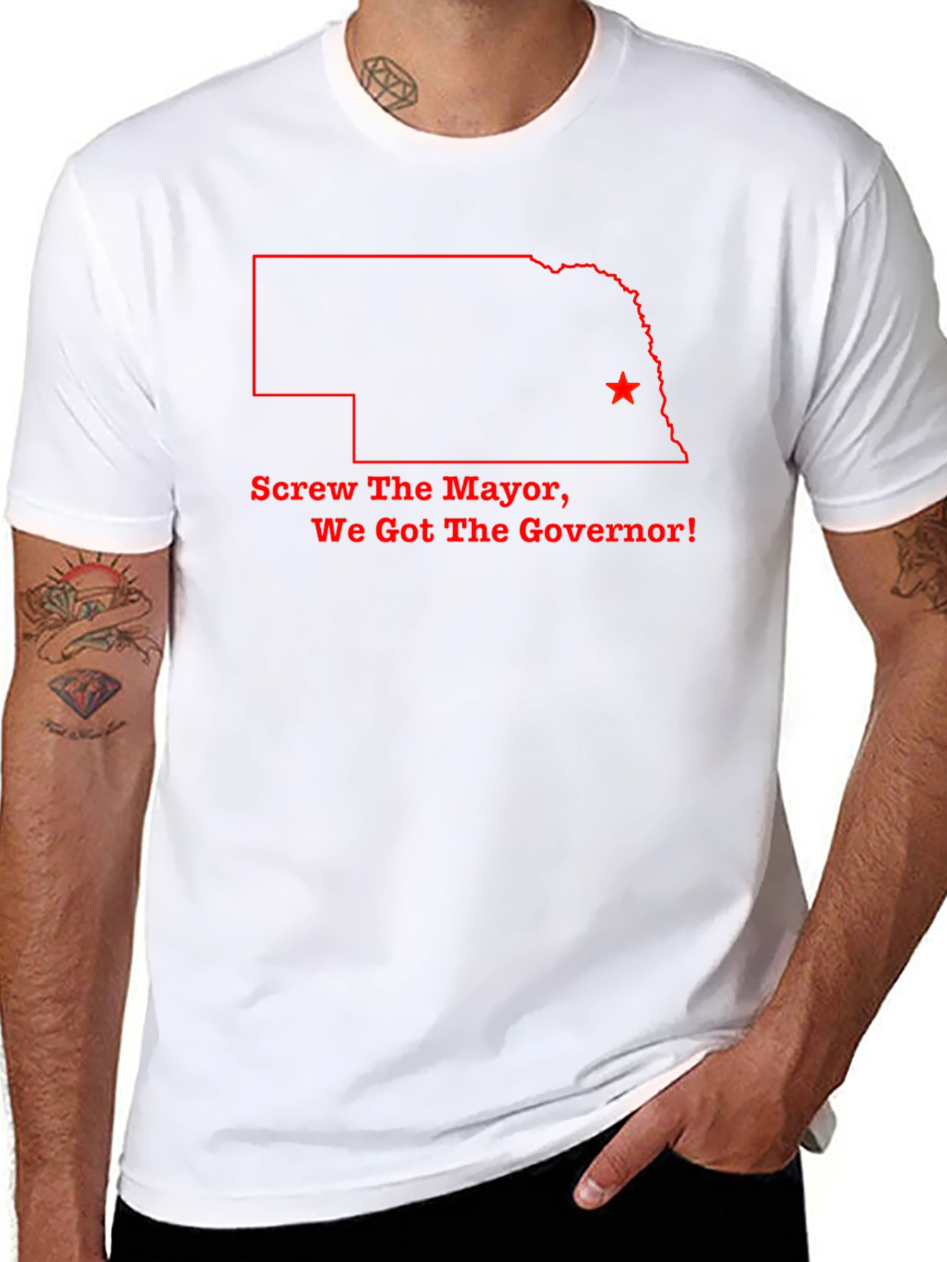 Nebraska State Governor Graphic Tee