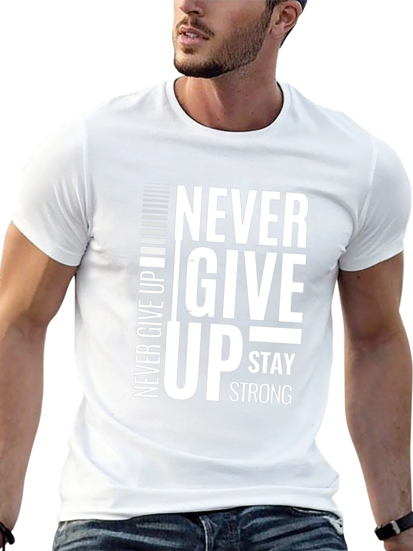 Motivational Never Give Up Graphic T-Shirt