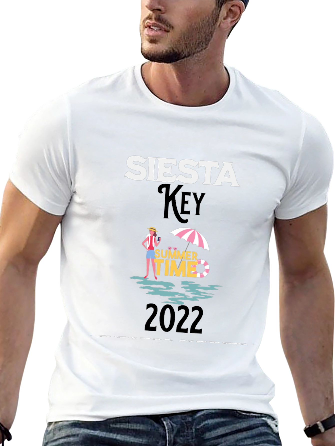 Siesta Key Summer Time 2022 Black T-Shirt