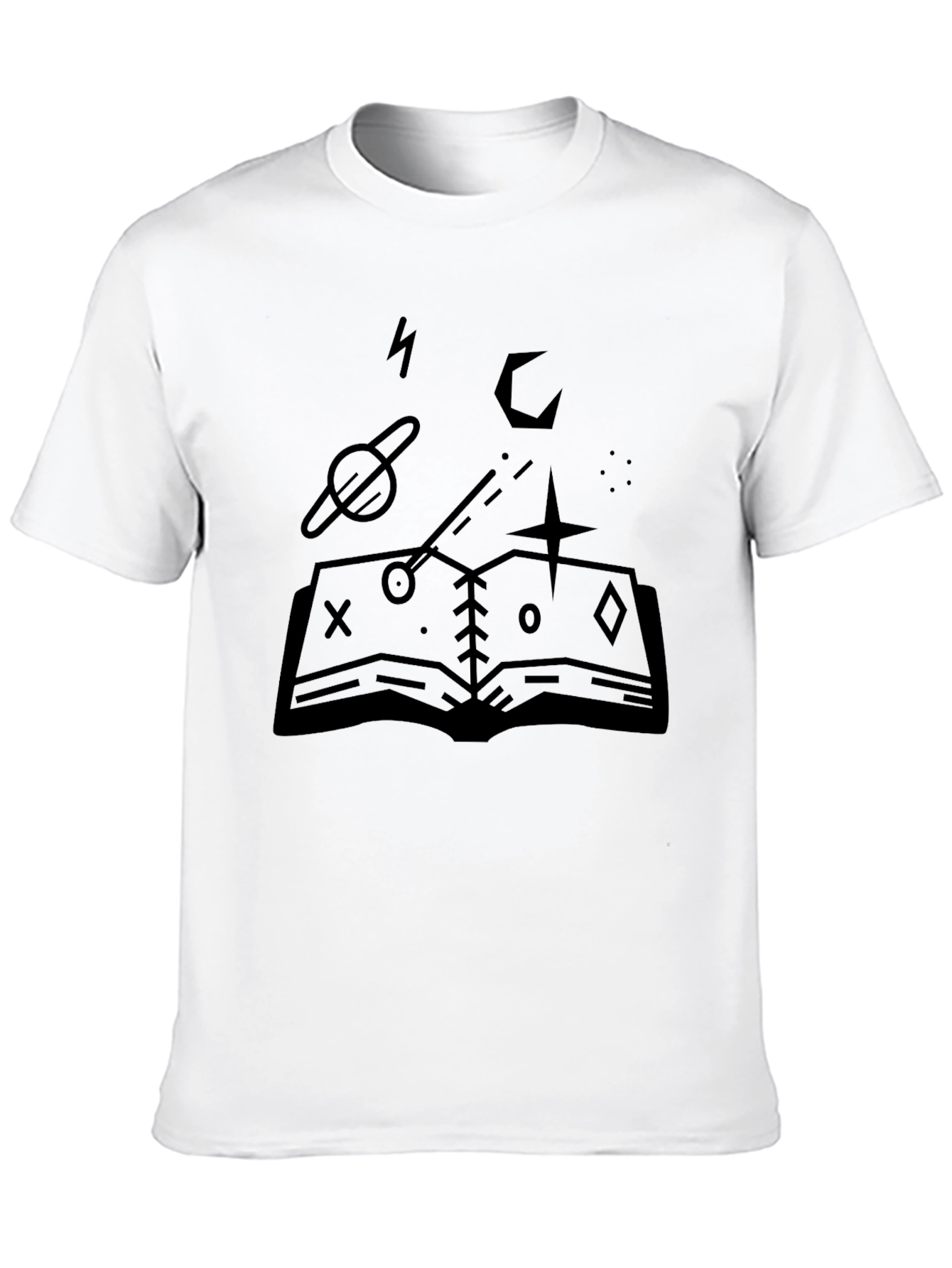 Mystic Spellbook Graphic Tee - Black Cotton