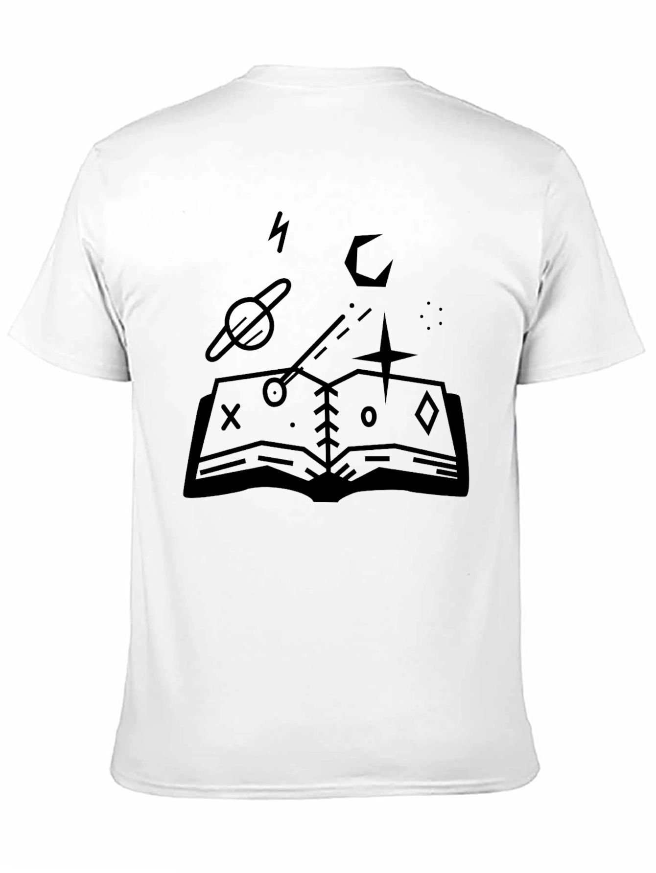 Mystic Spellbook Graphic Tee - Black Cotton