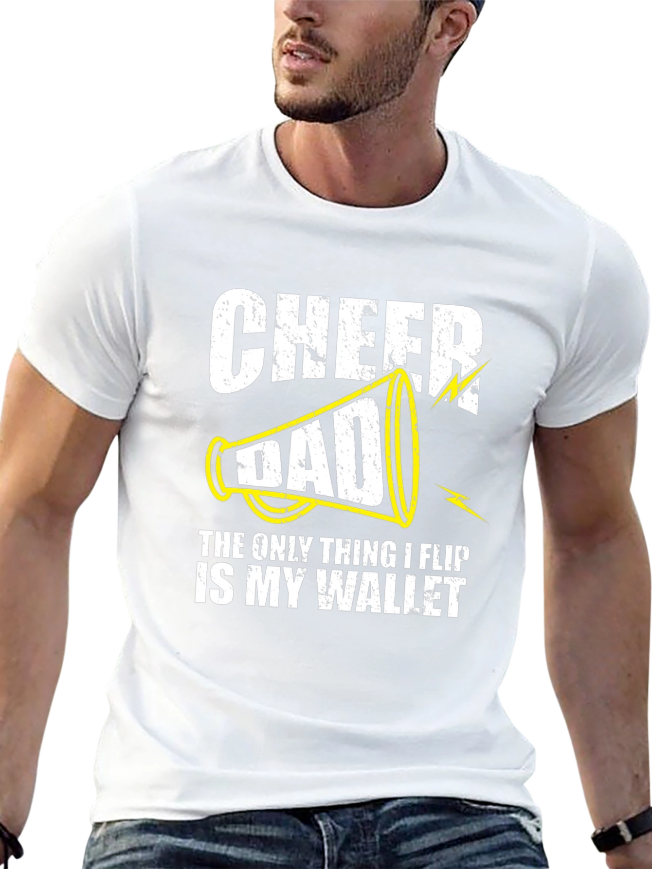 Cheer Dad T-Shirt Funny Cheerleading Parent Tee