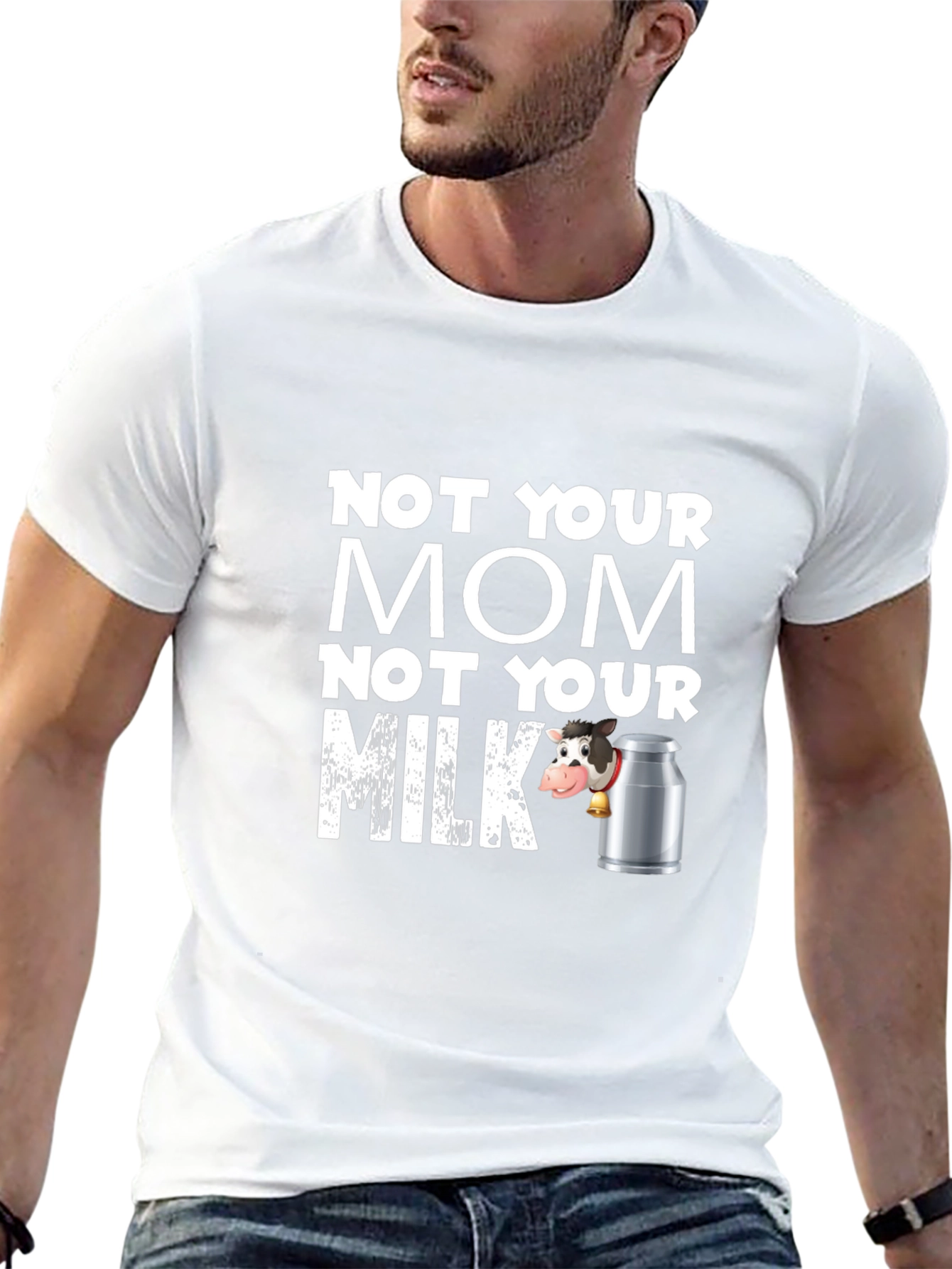 Not Your Mom Not Your Milk Black T-Shirt