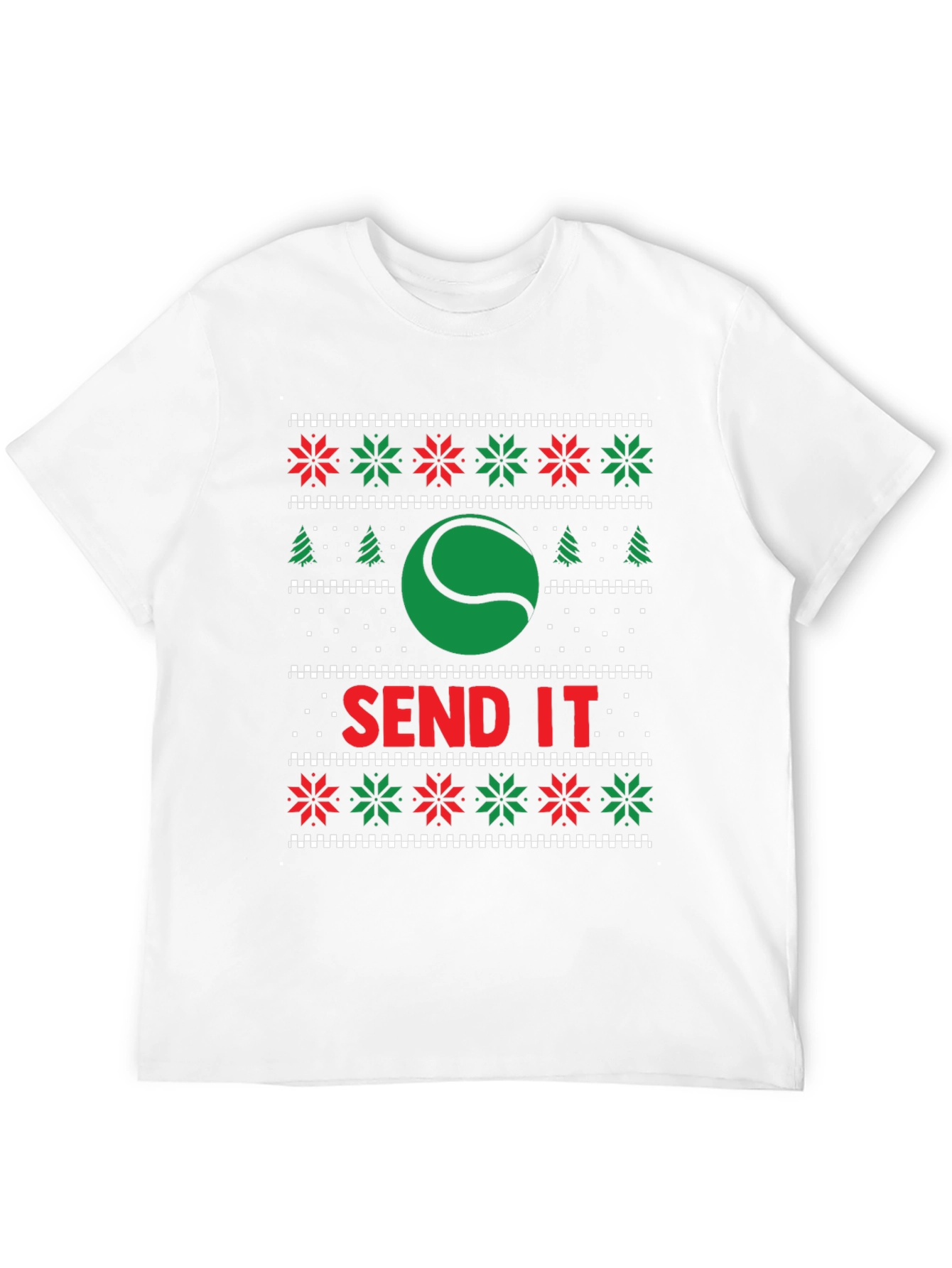 Tennis Send It Holiday Ugly Sweater T-Shirt