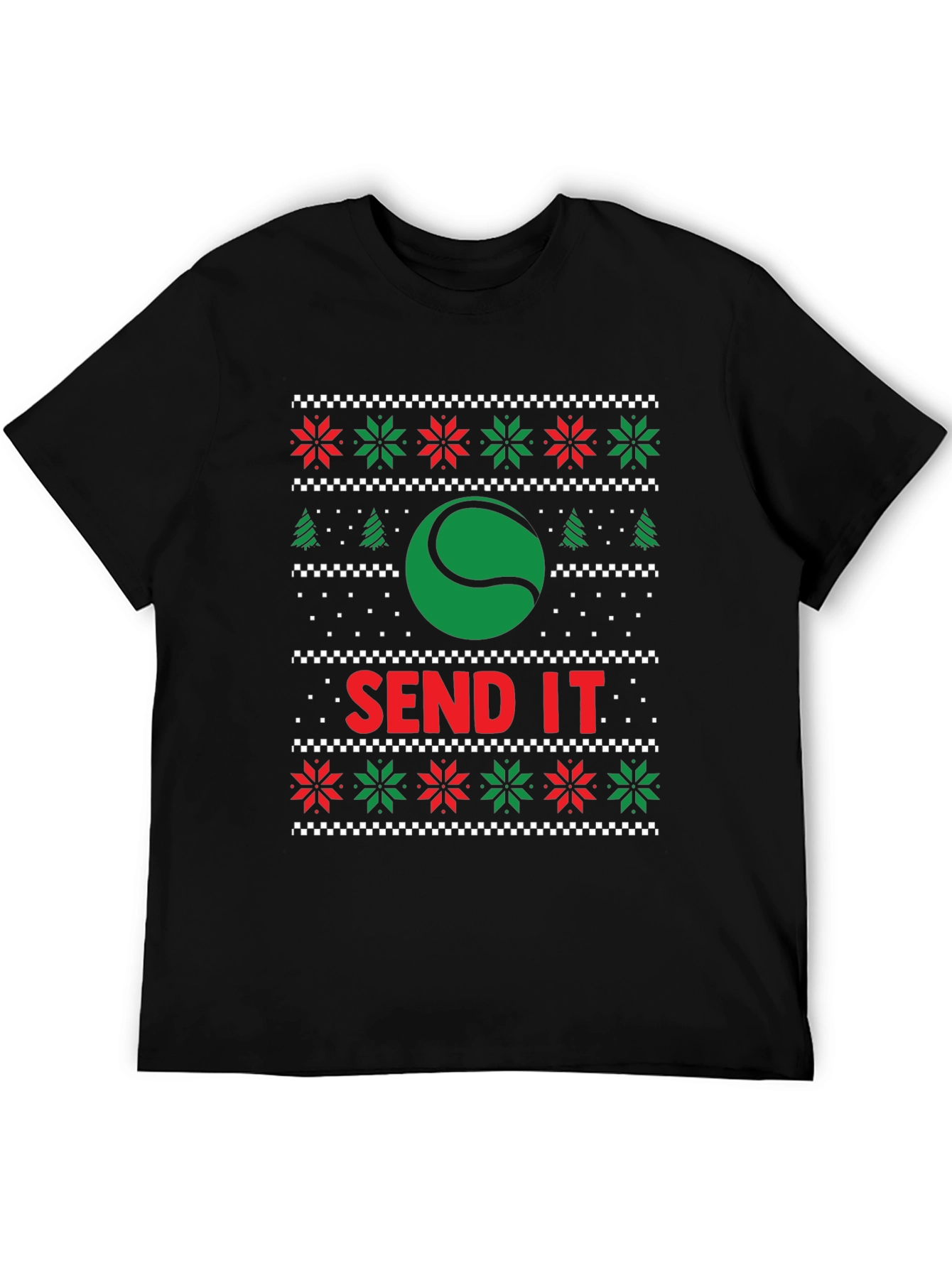 Tennis Send It Holiday Ugly Sweater T-Shirt