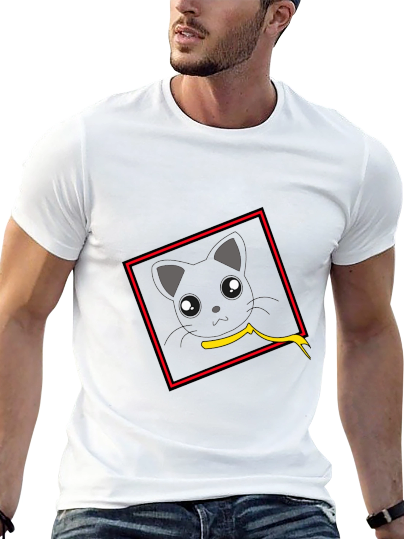 Cool Cat Graphic Tee - Black
