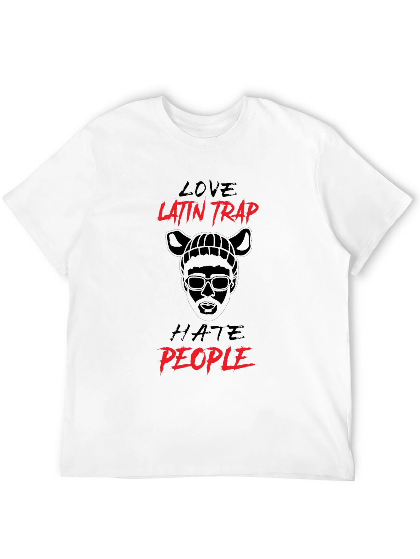 Love Latin Trap Hate People Black T-Shirt