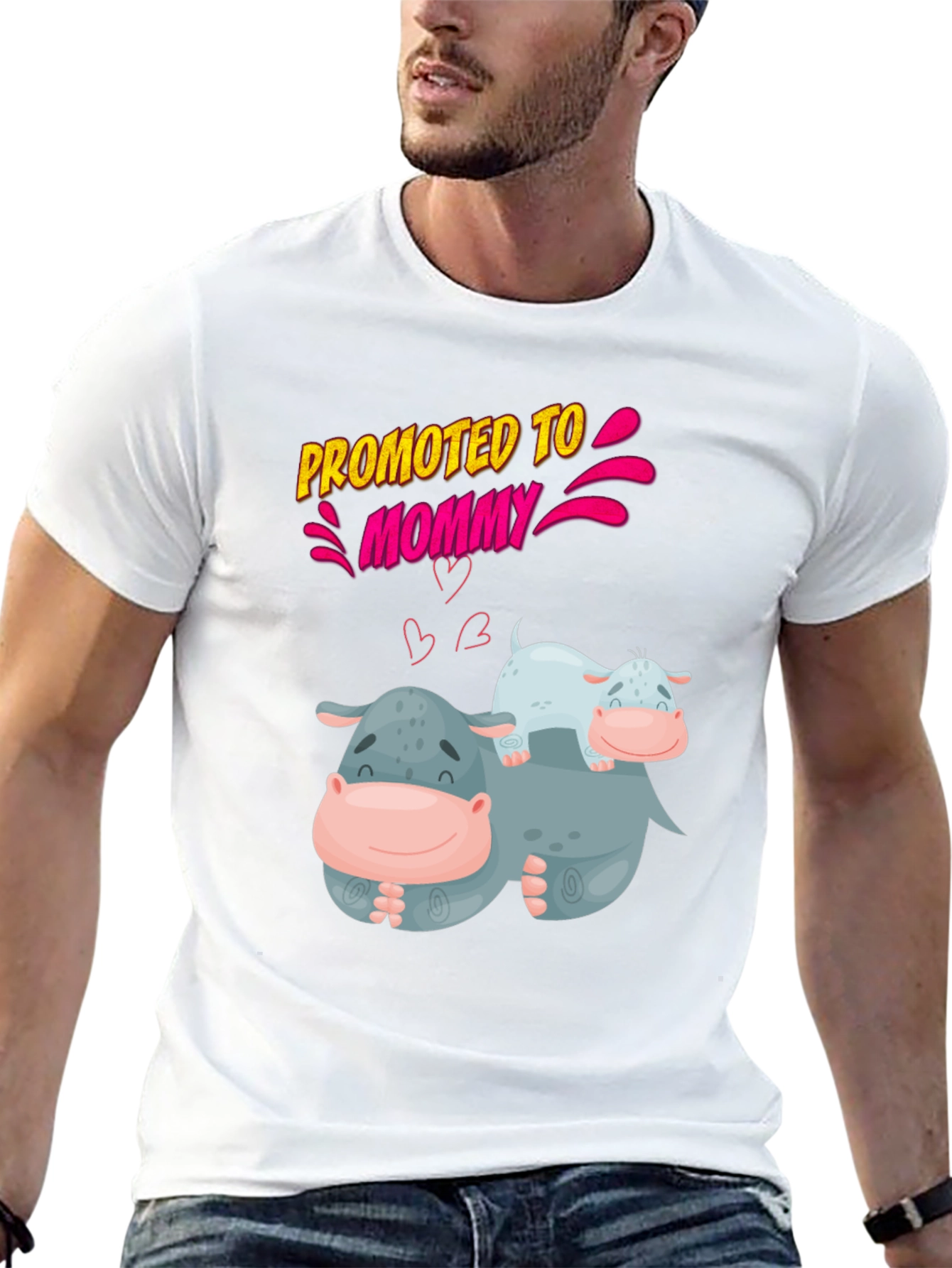 Promoted to Mommy Hippo T-Shirt
