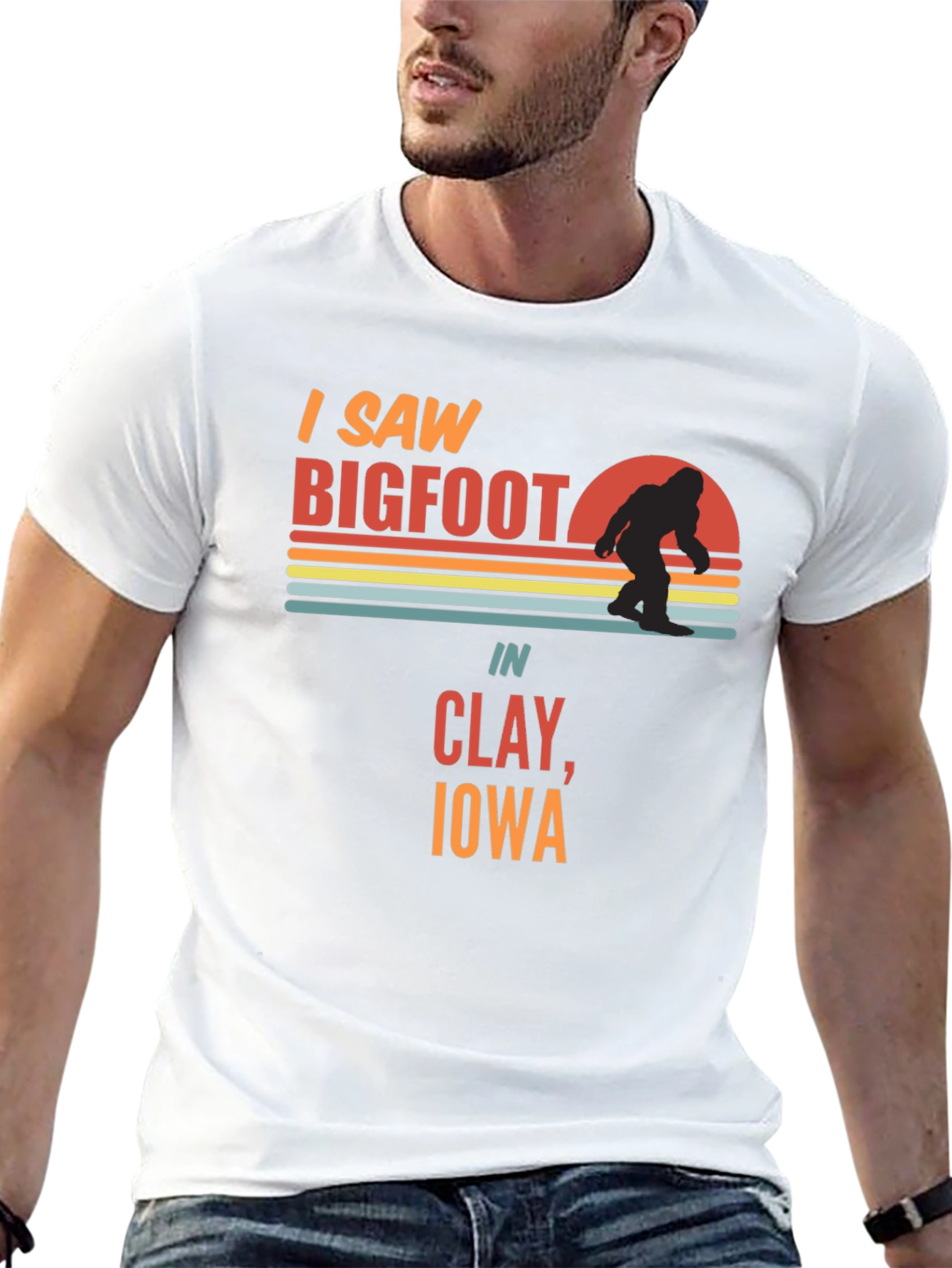 I Saw Bigfoot in Clay Iowa T-Shirt