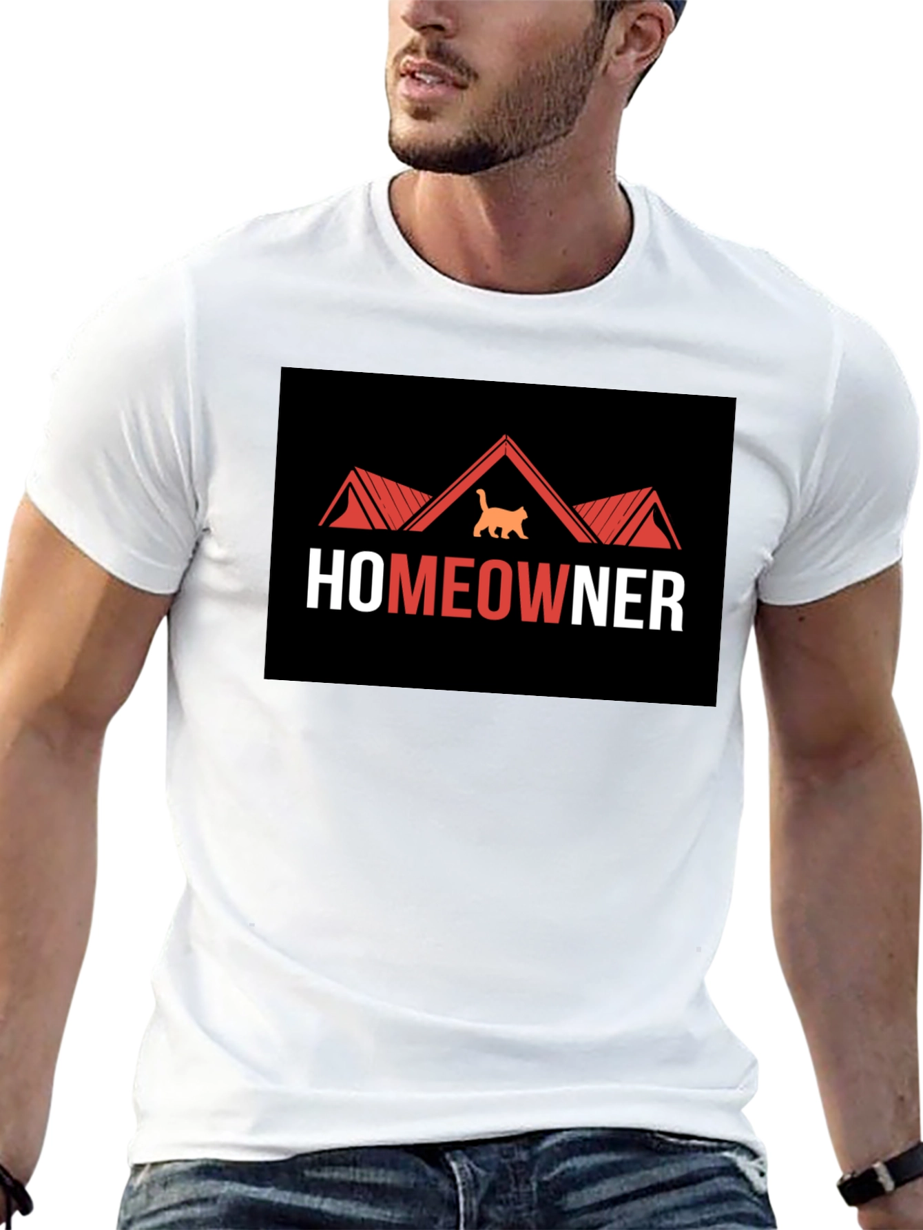 Homeowner Cat T-Shirt - Unique Graphic Tee