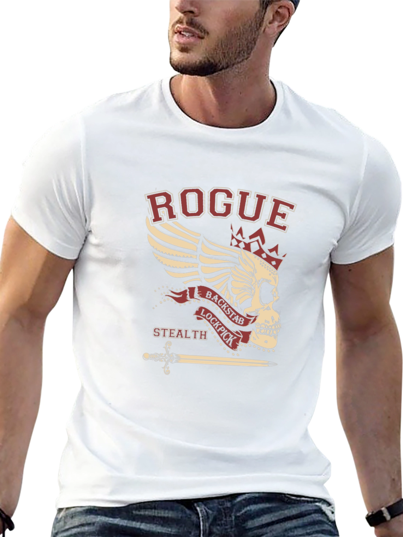 Rogue Skull T-Shirt: Backstab Lockpick Stealth