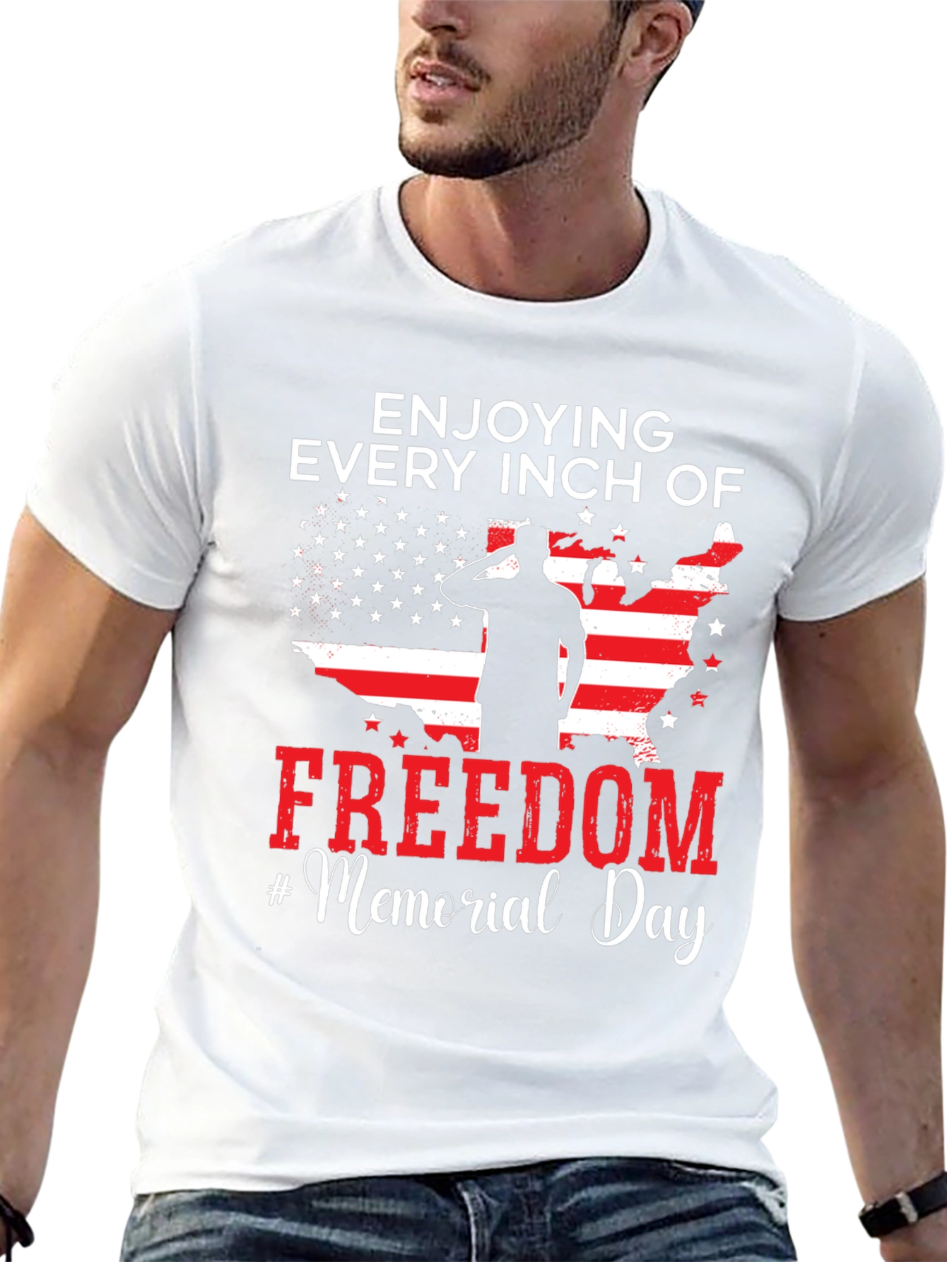 Enjoying Every Inch of Freedom Memorial Day T-Shirt