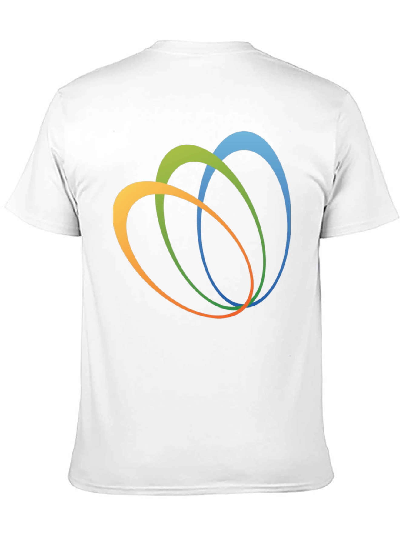 Abstract Oval Design Black T-Shirt