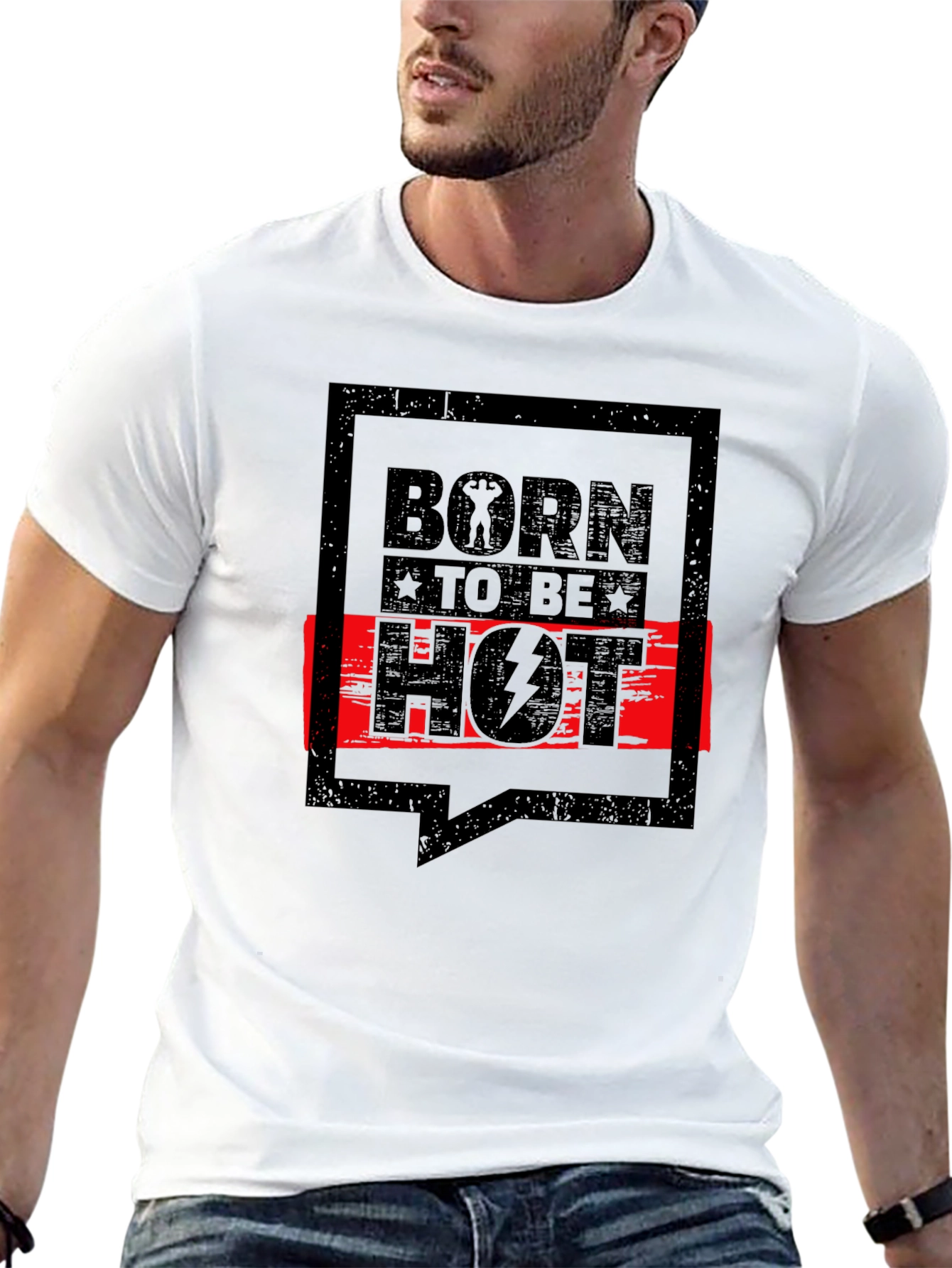 Born To Be Hot Graphic Tee - Black